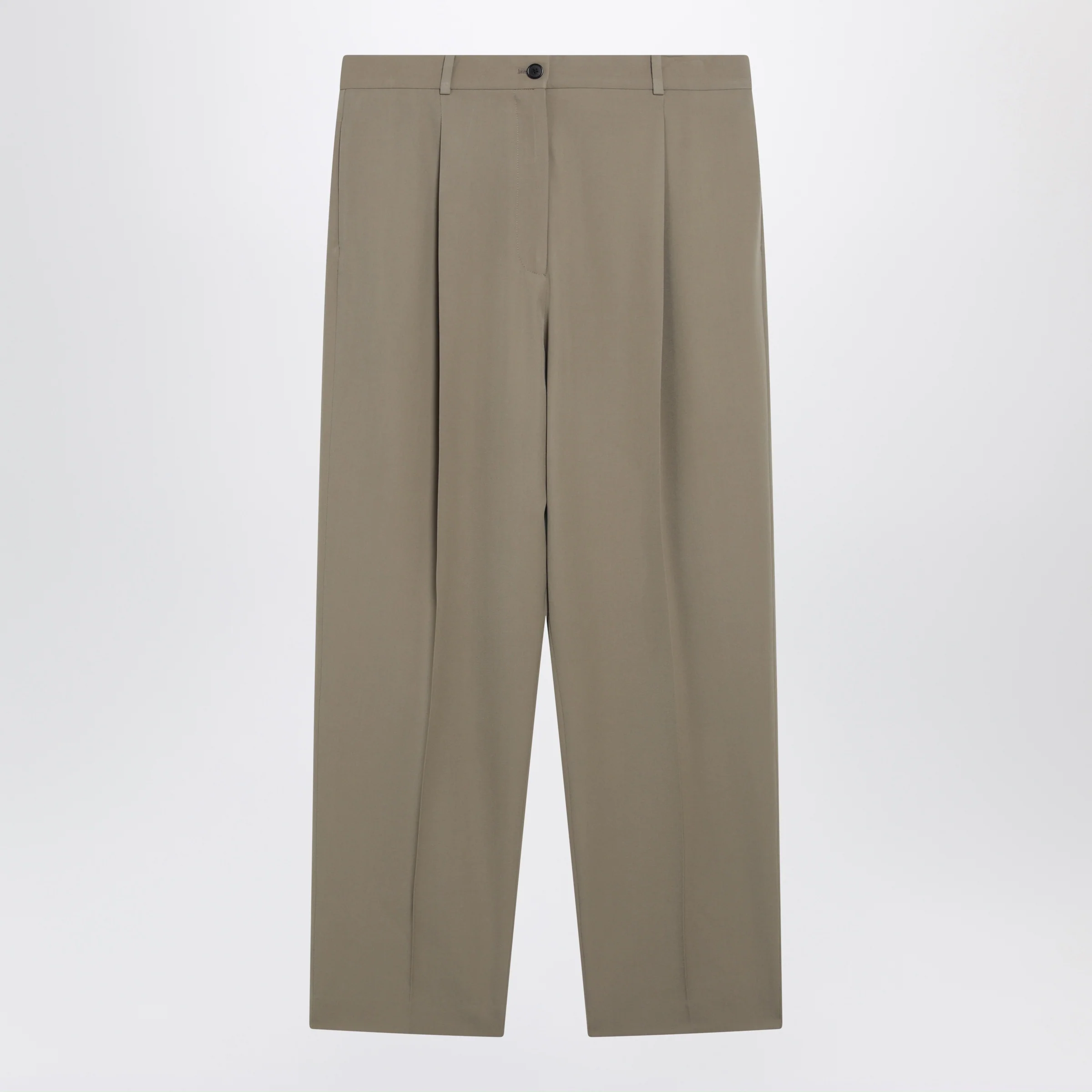 The Row Gianni tapered wool gabardine trousers in beige