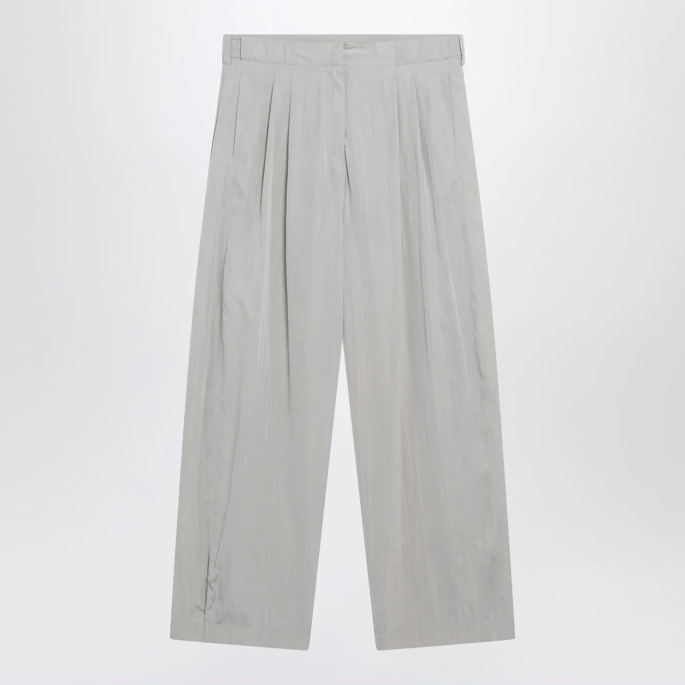 The Row Iven trousers in smoke grey silk blend