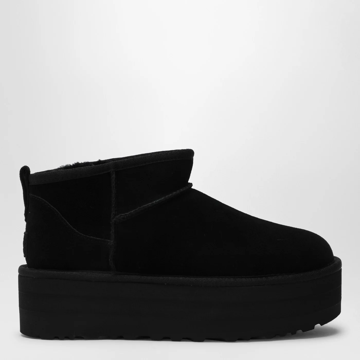 UGG Classic Ultra Mini black boot with platform