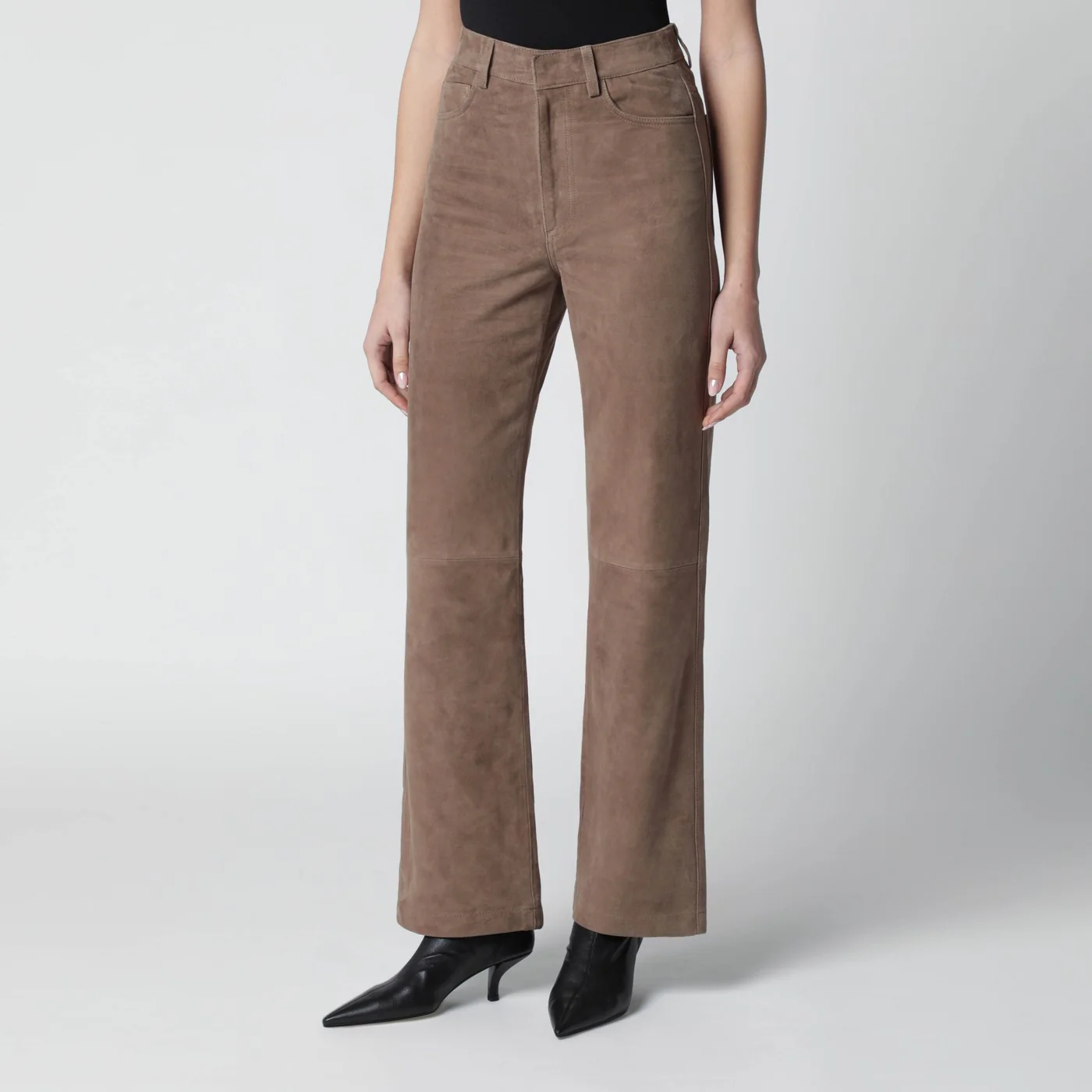 ROTATE Brown suede trousers