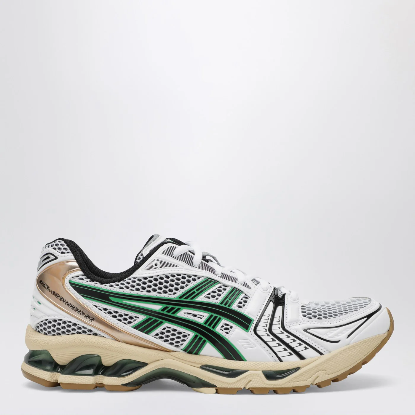 ASICS Gel-Kayano 14 sneakers in White/Hinoki Beige