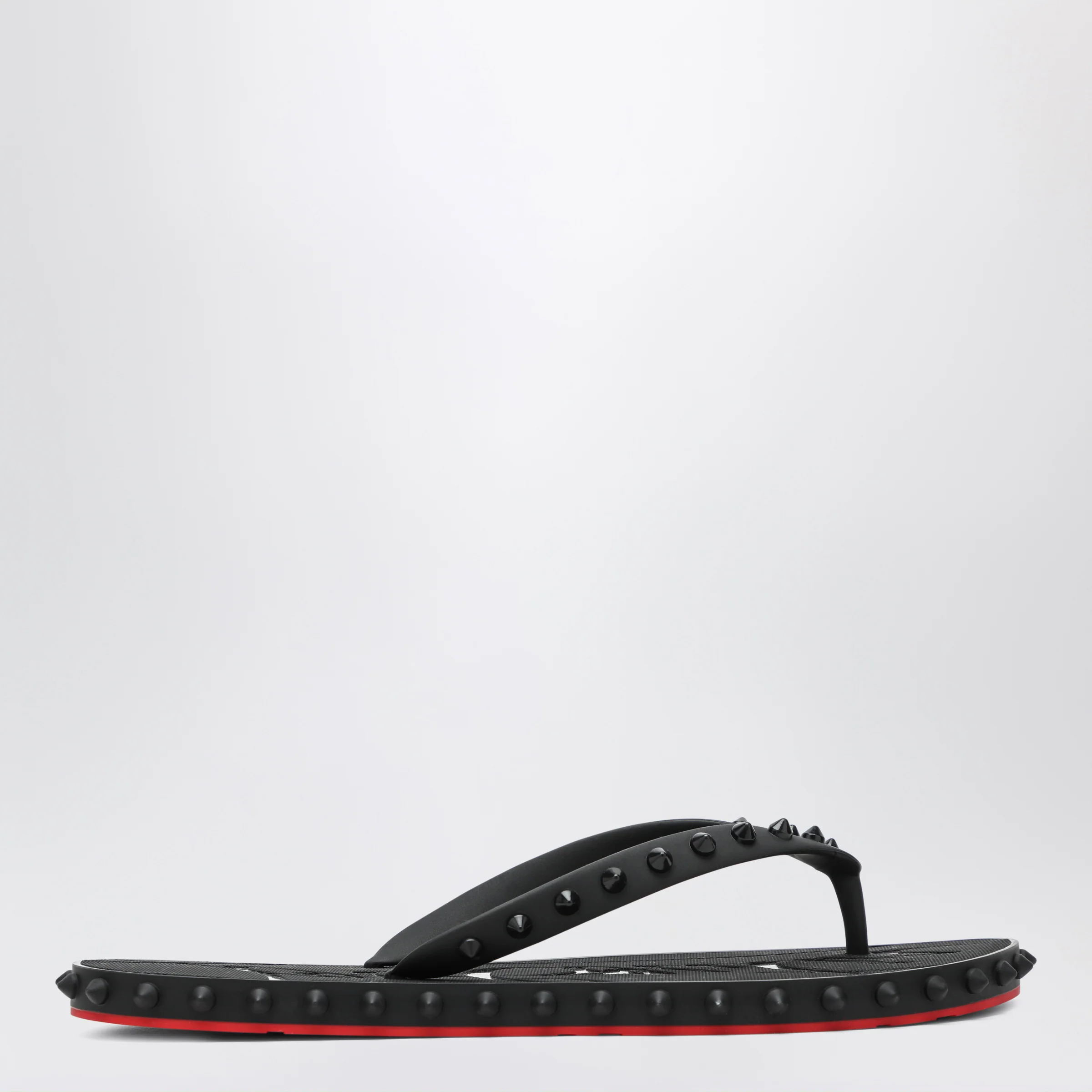 Christian Louboutin Black Super Loubi Flip-Flops