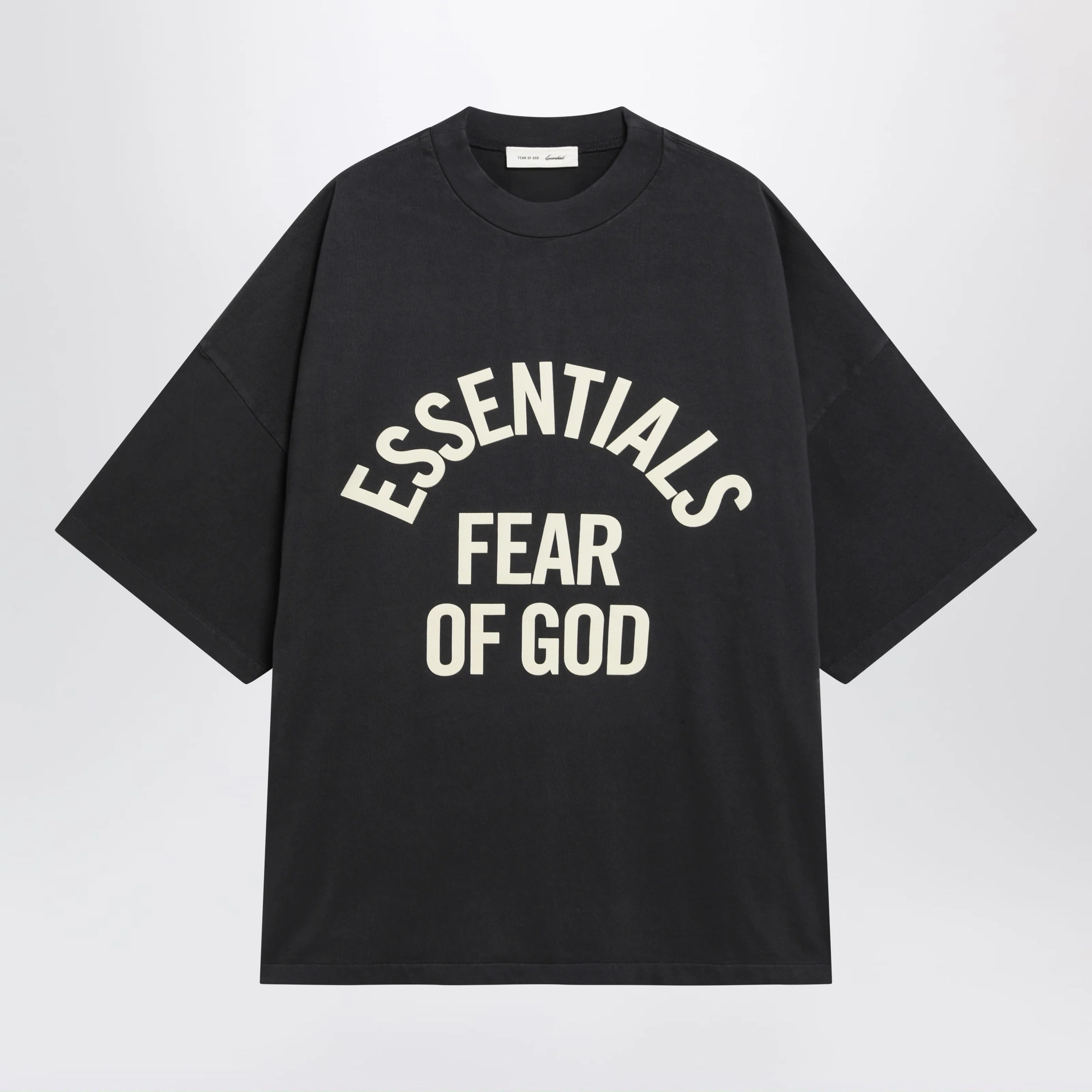 Fear of God Essentials Campus 90s T-shirt in heavy cotton, faded black
