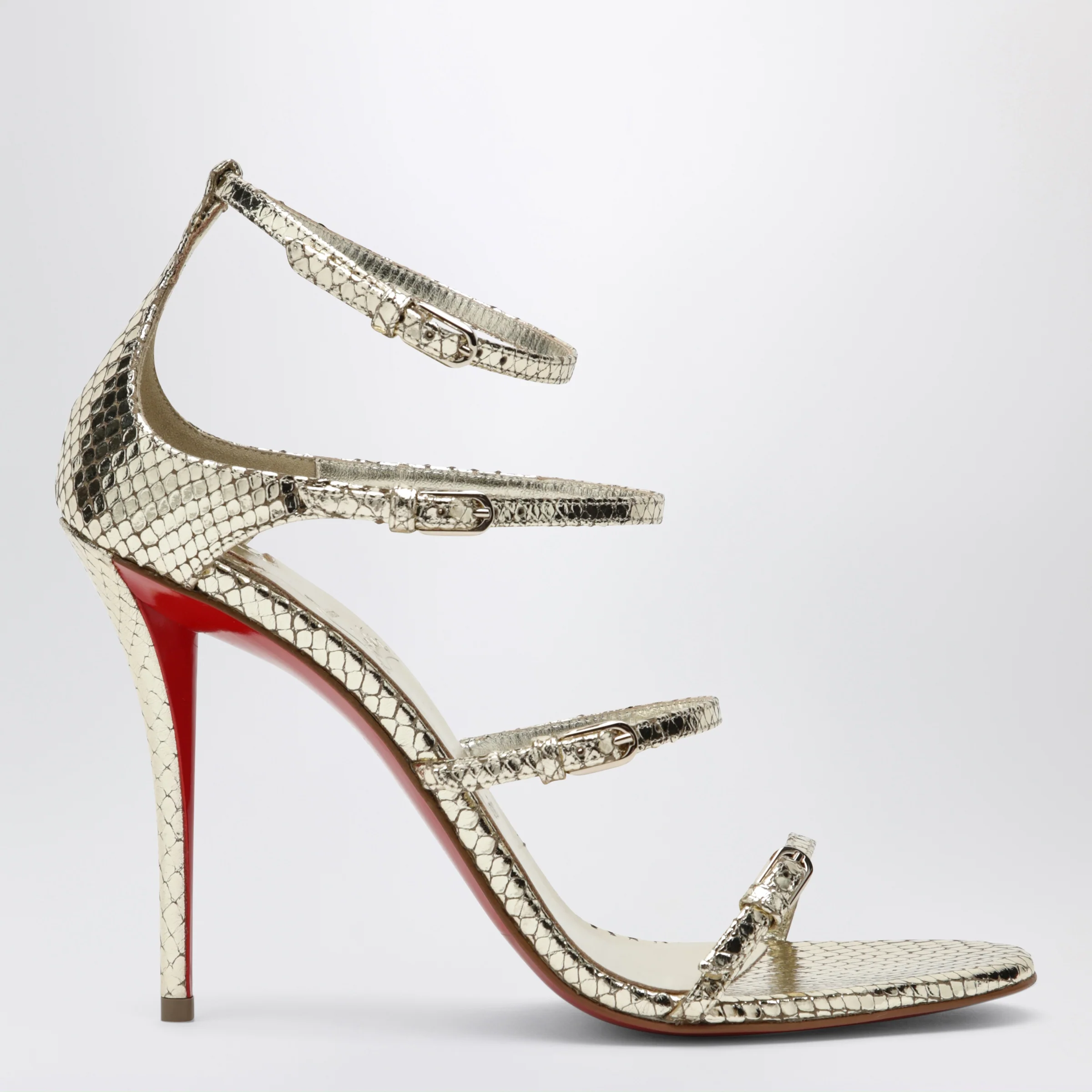 Christian Louboutin Gold leather high sandals