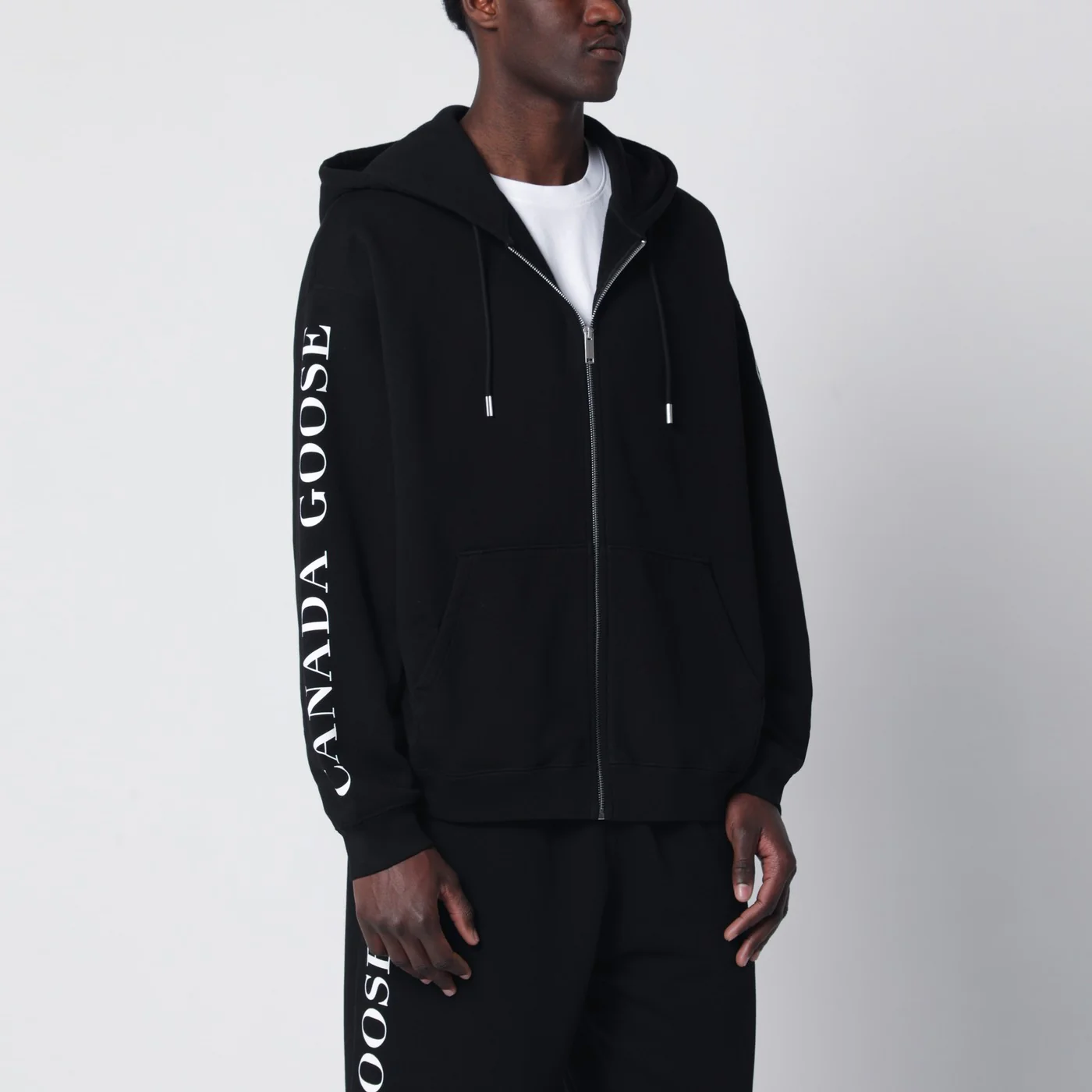 Canada Goose Black zip-up sweatshirt with logo