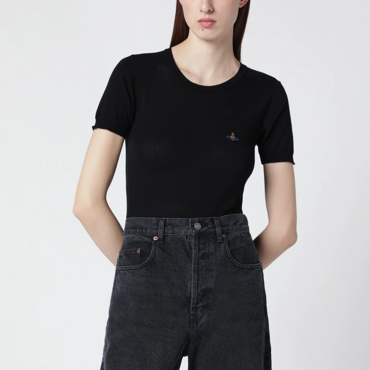 Vivienne Westwood Bea black cotton top