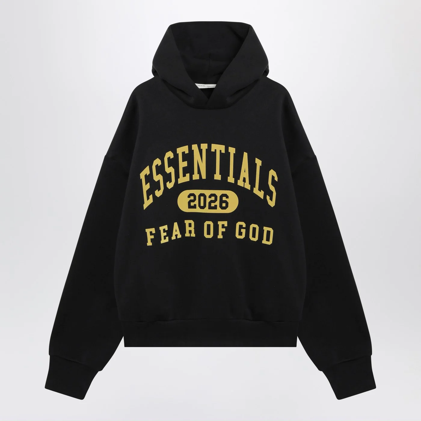 Fear of God Essentials Black washed sweatshirt with logo print