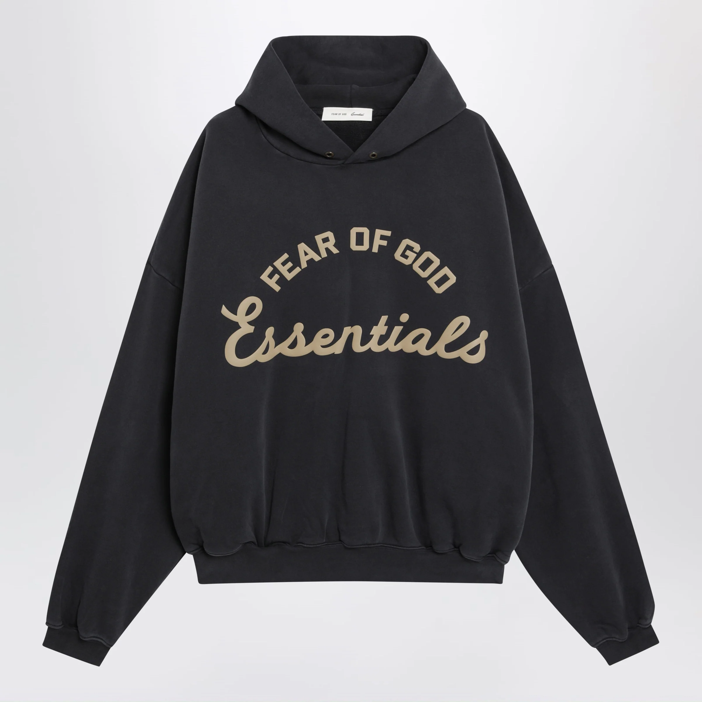 Fear of God Essentials Training 90s black cotton fleece sweatshirt