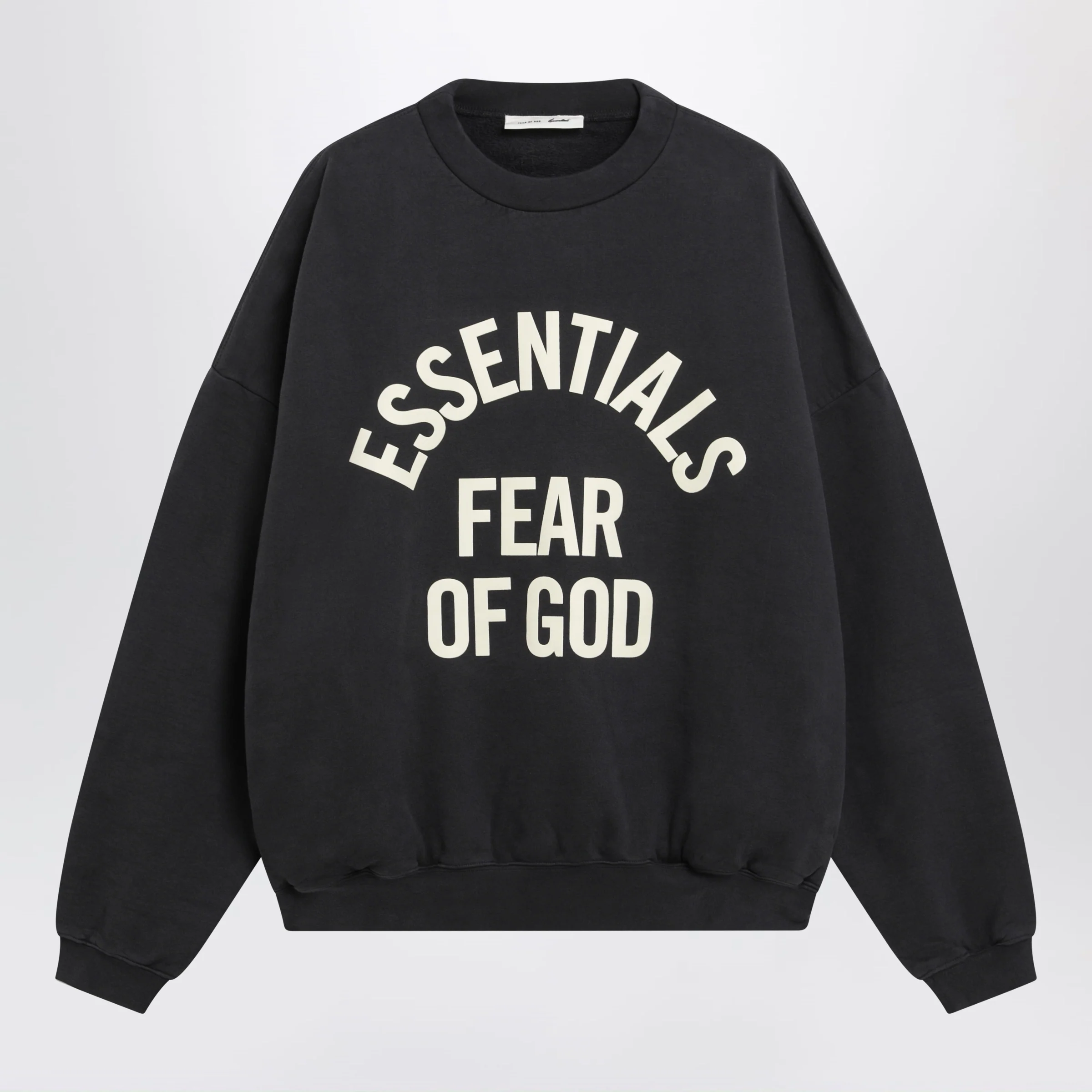 Fear of God Essentials Black cotton crewneck sweatshirt