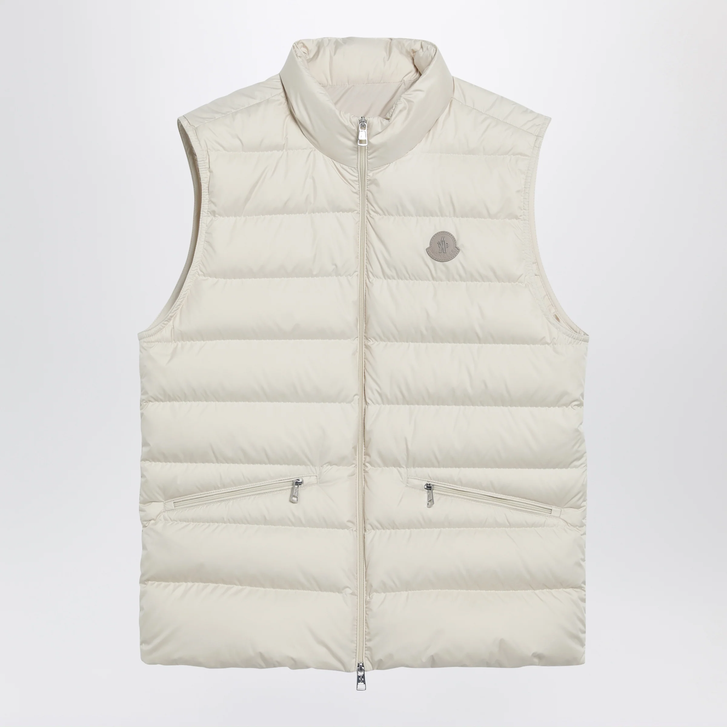 Moncler Lechtal padded gilet with zip in beige