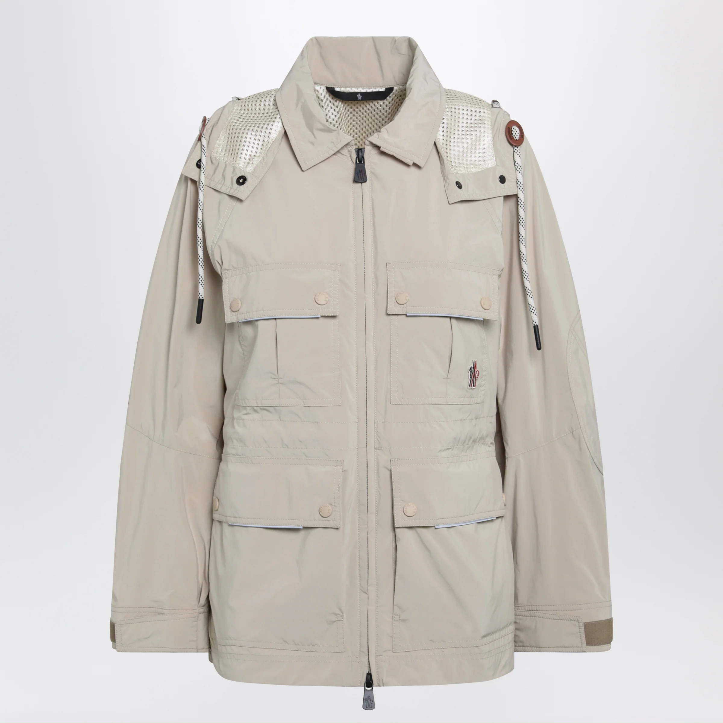 Moncler Grenoble Light beige Nimba jacket with drawstring
