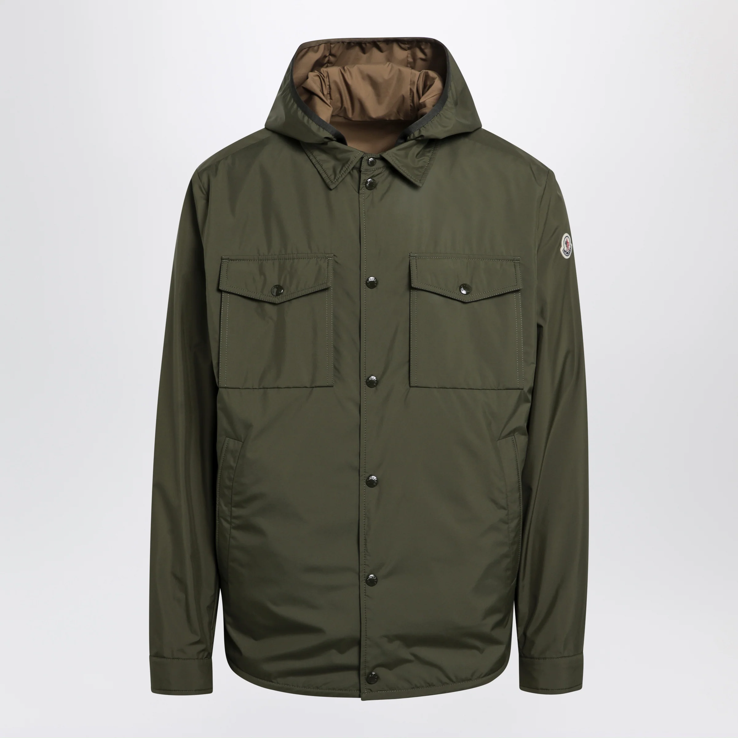 Moncler Chirano shirt jacket military green