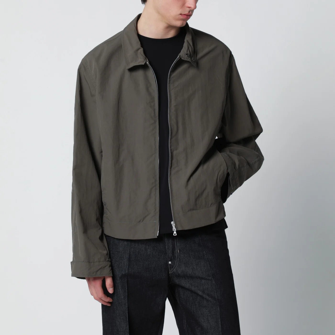 Dries Van Noten Khaki zip-up jacket