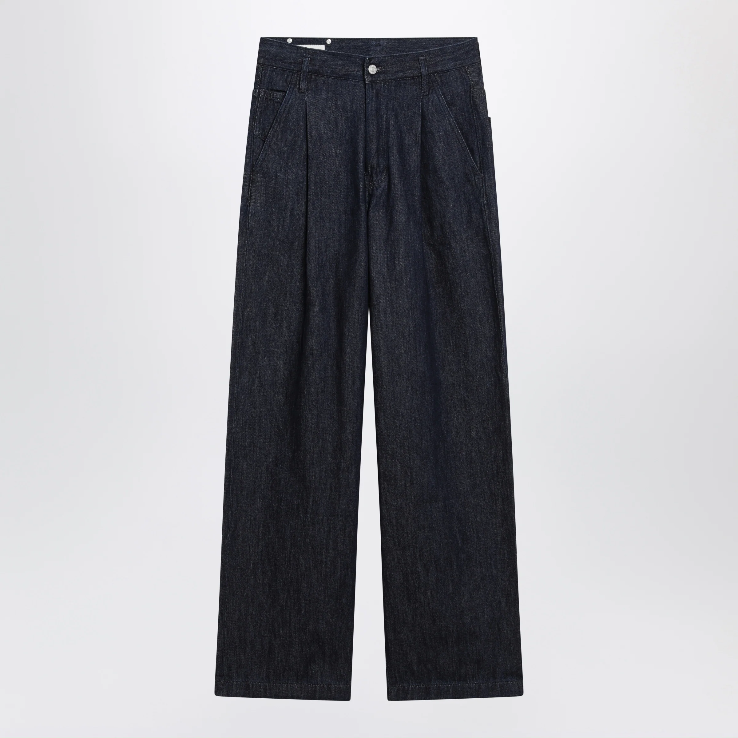 Dries Van Noten Wide-leg indigo blue jeans