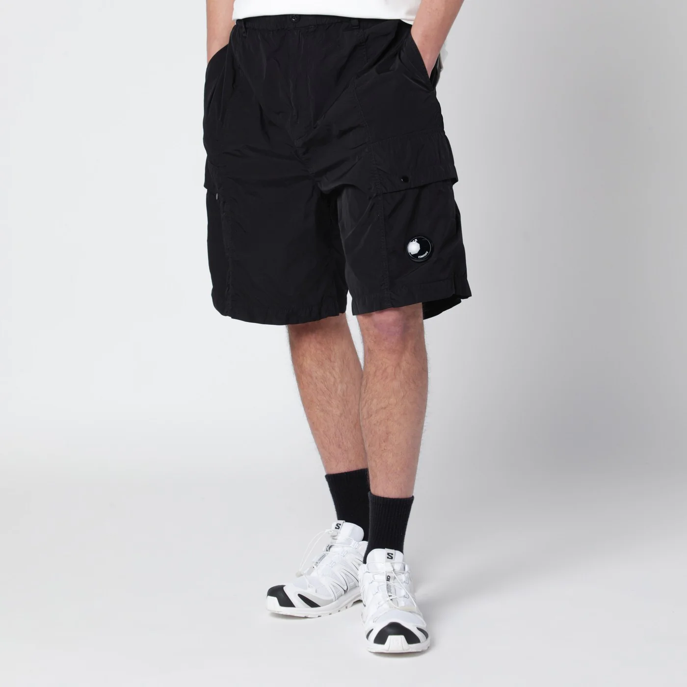 C.P. Company Black technical fabric cargo shorts