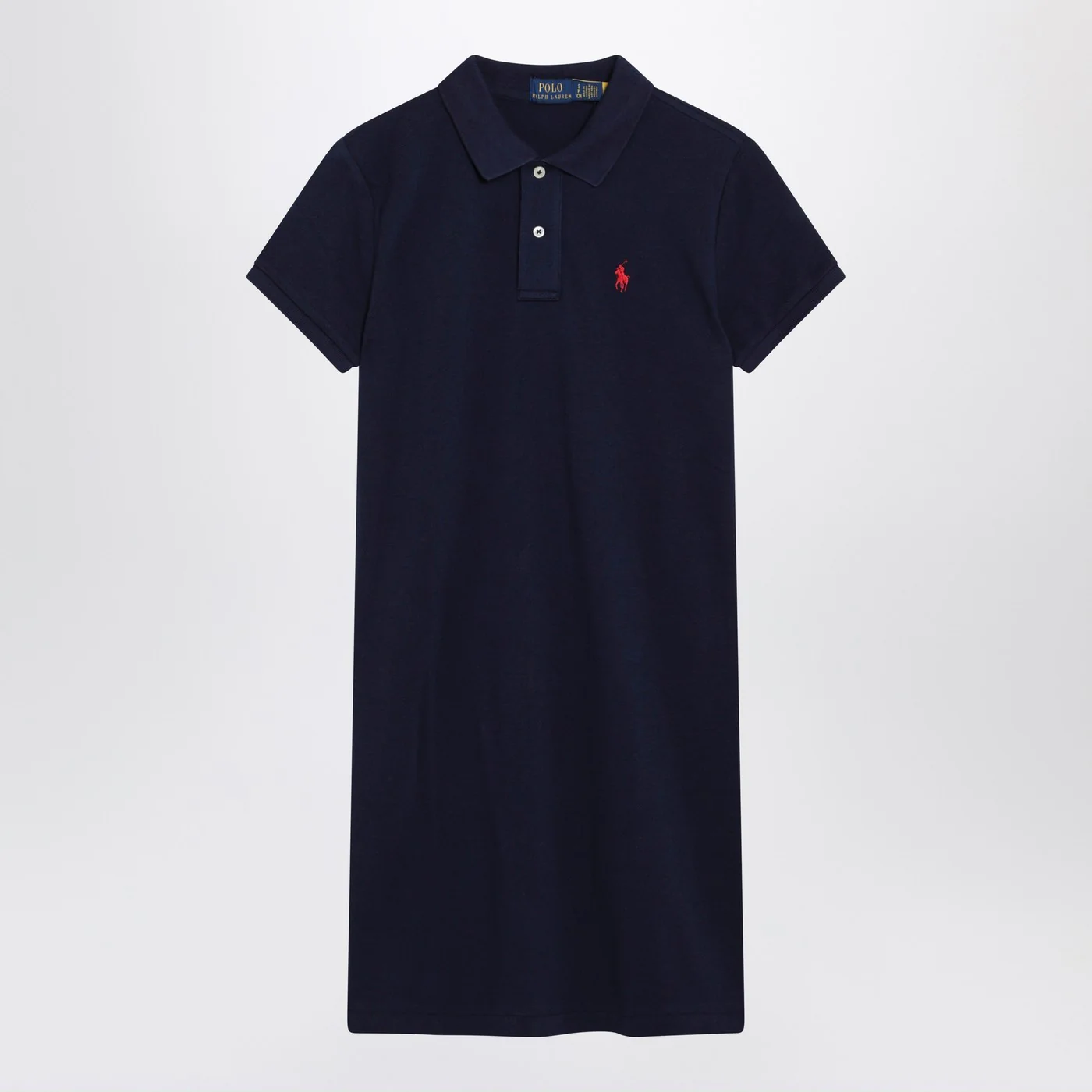 Polo Ralph Lauren Mini abito a polo in cotone blu navy