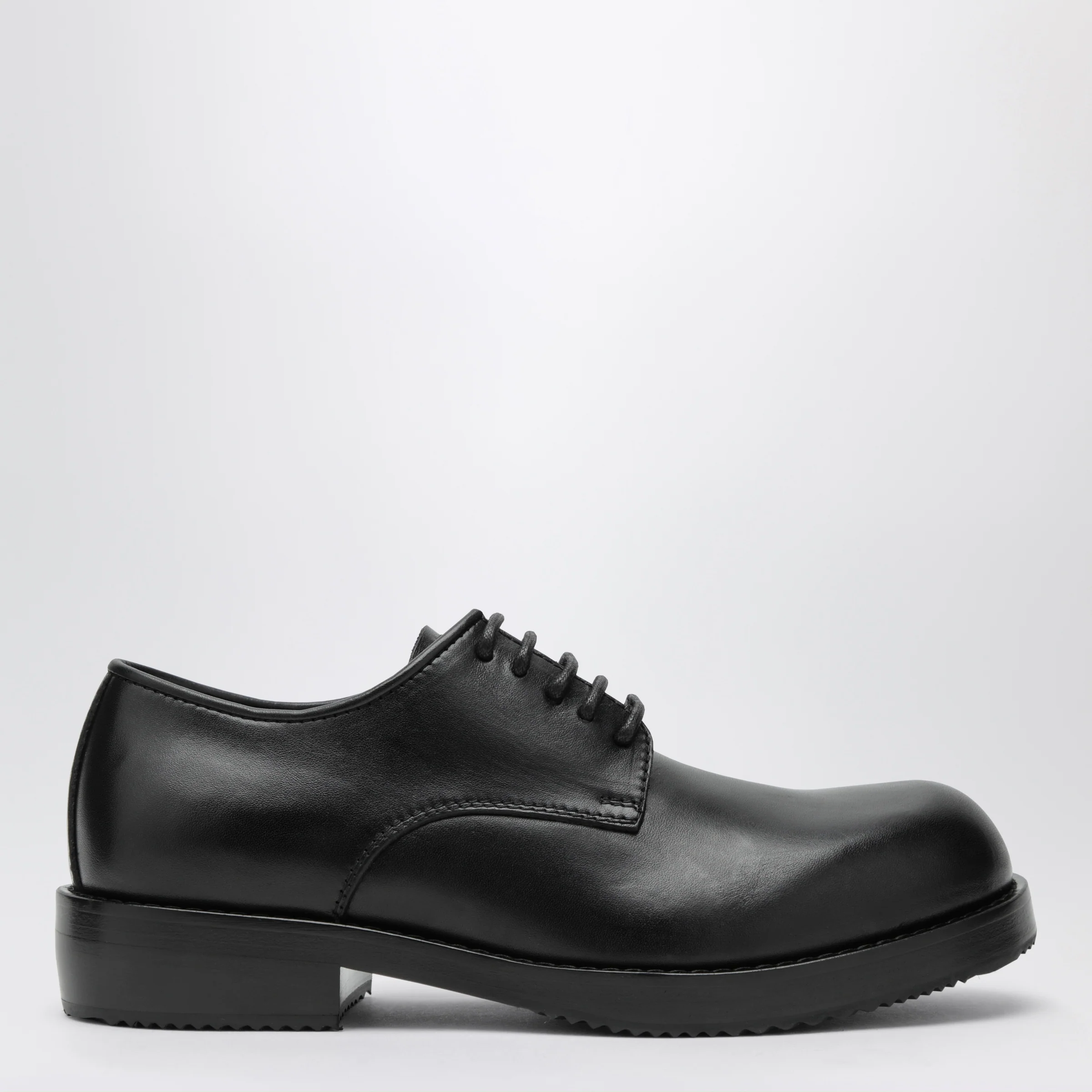 Dries Van Noten Classic black leather derby shoes