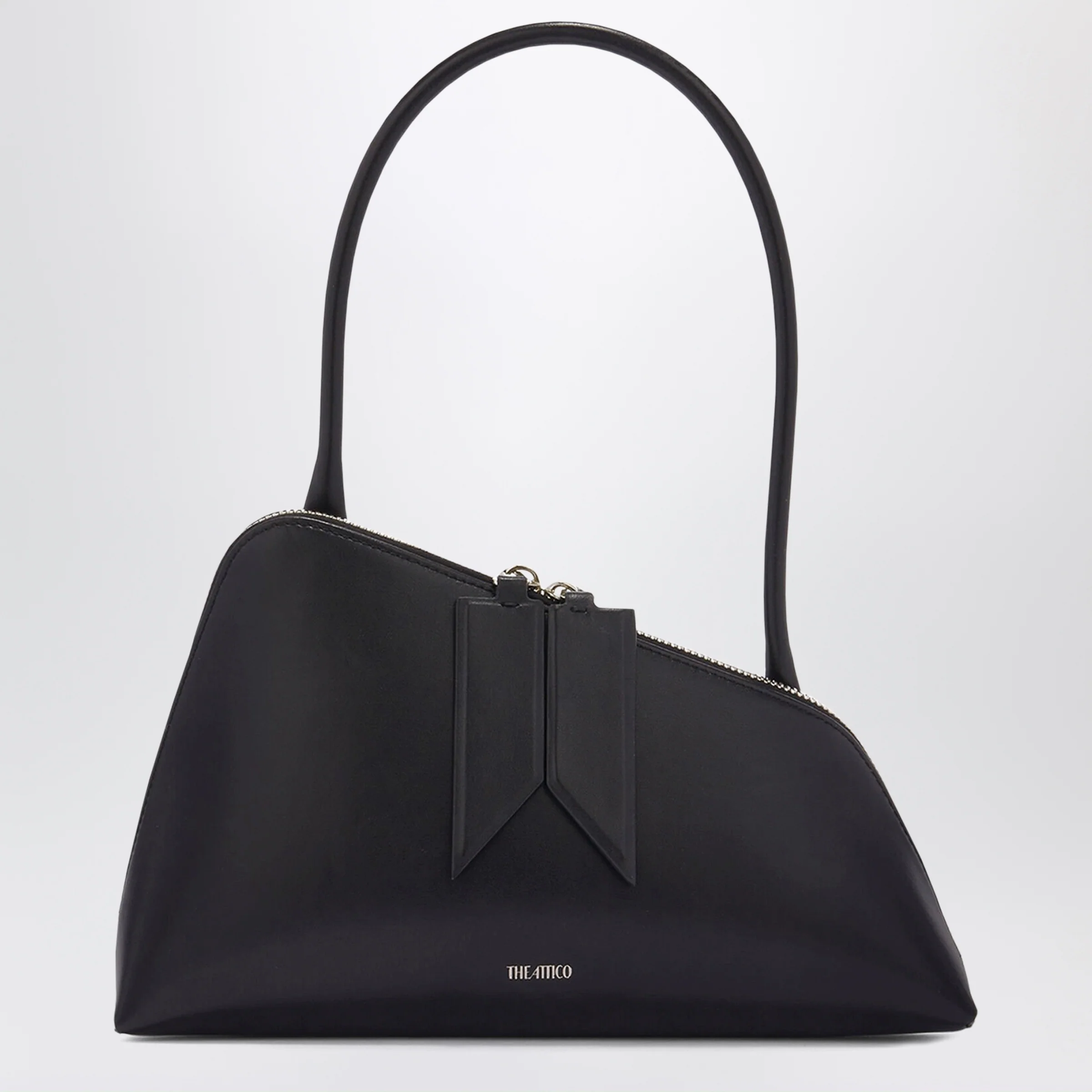 The Attico Sunrise bag black in leather