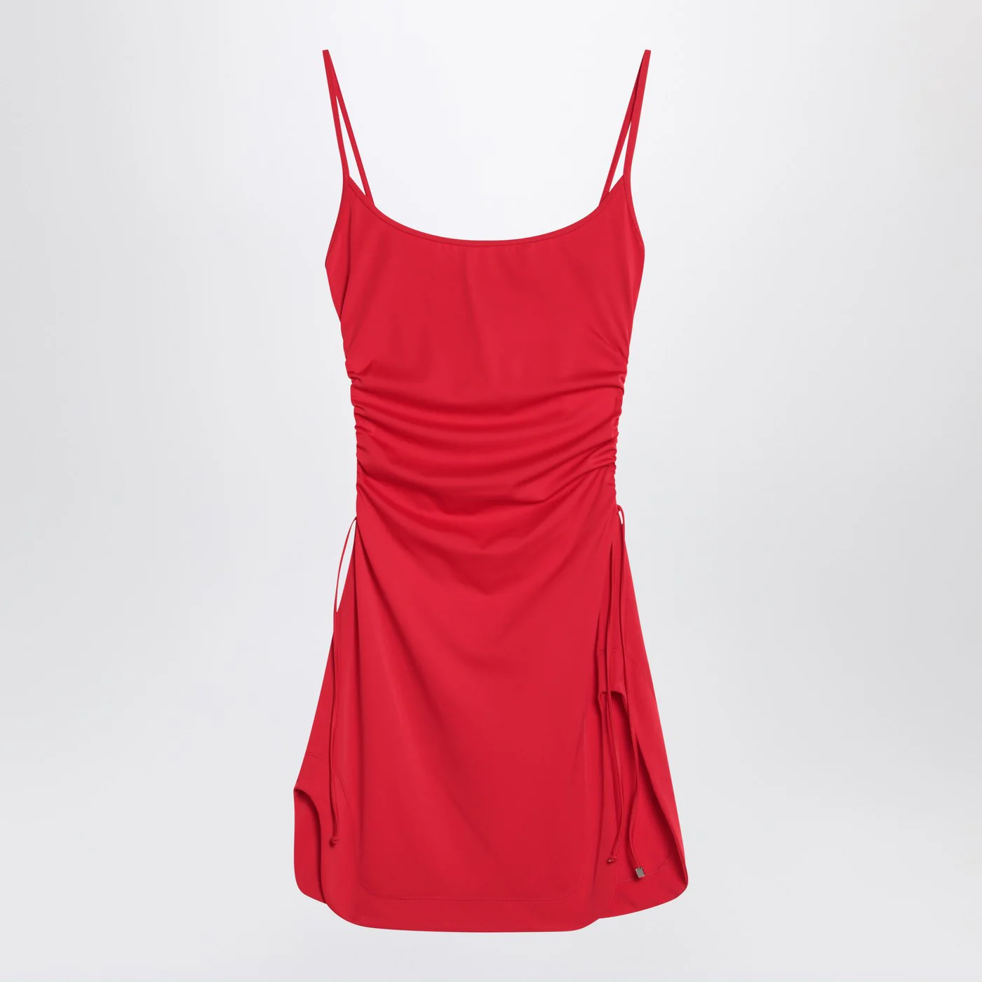 The Attico Red beach cover-up in stretch fabric