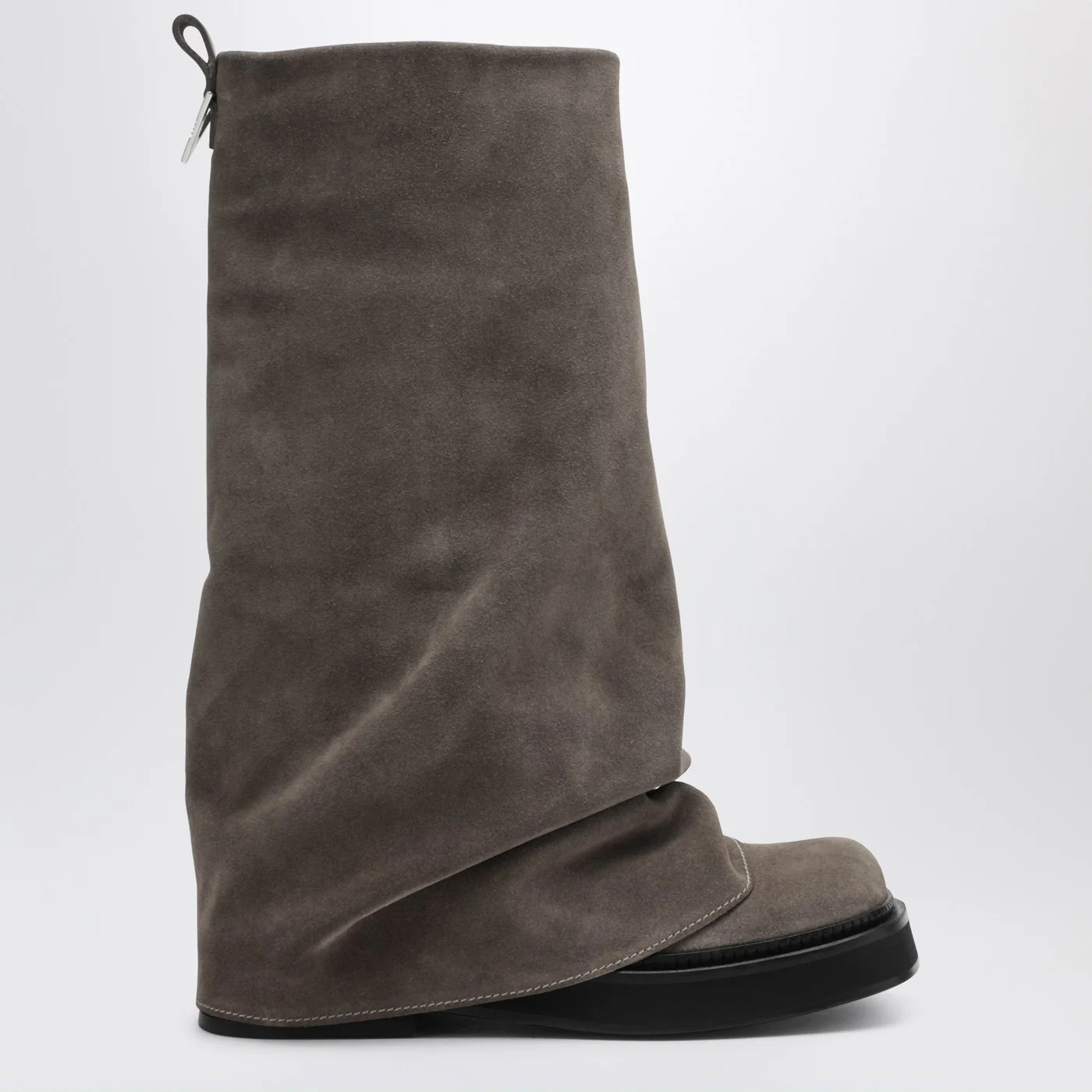 The Attico Robin taupe suede Combat boots