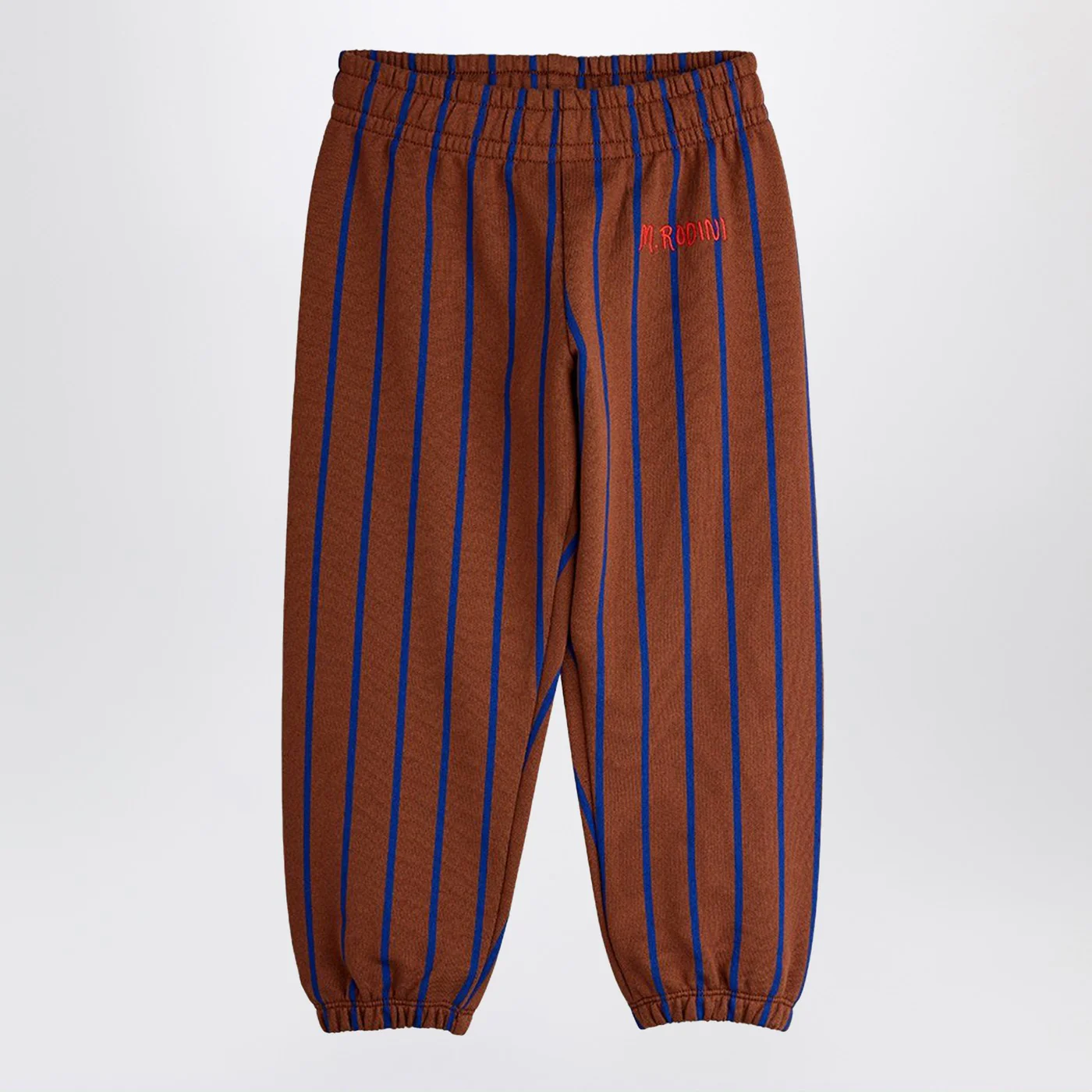 Mini Rodini Brown striped jogging trousers