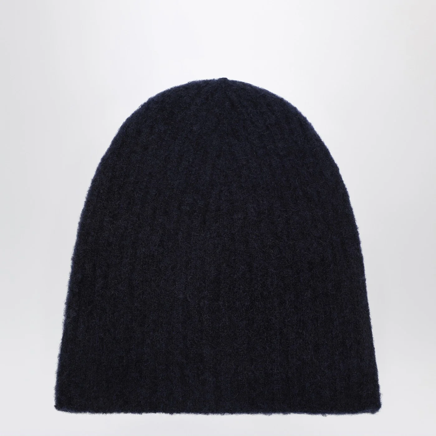 Roberto Collina Cashmere ribbed navy hat