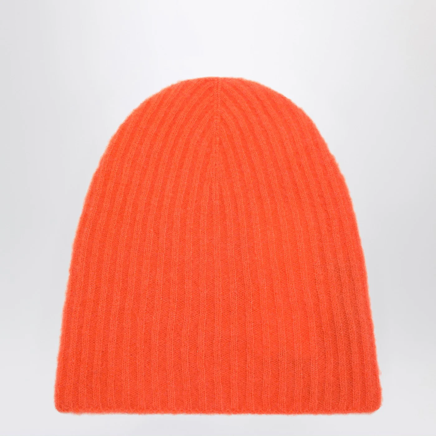 Roberto Collina Orange cashmere ribbed beanie