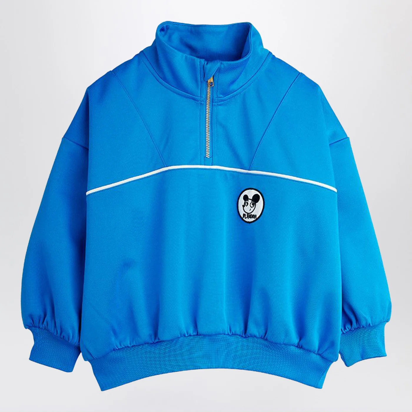 Mini Rodini Blue Ritzratz half-zip sweatshirt