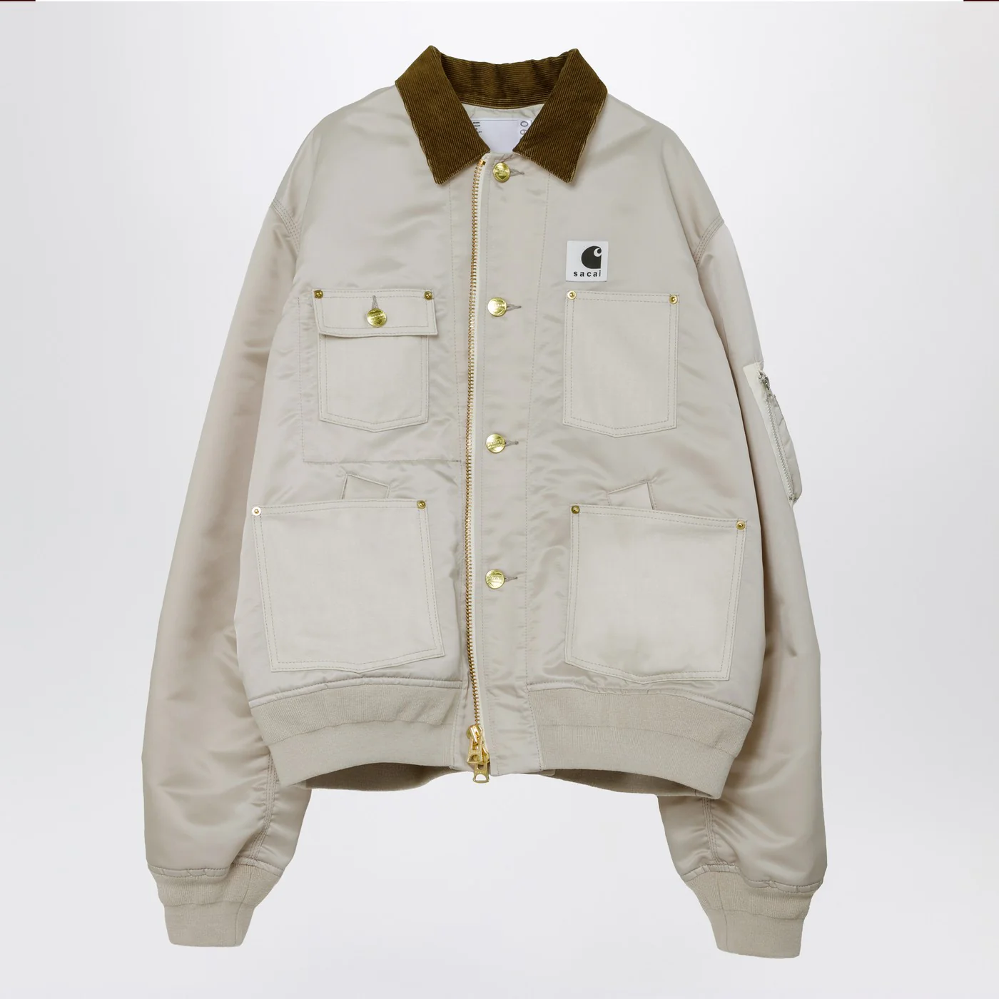 Sacai x Carhartt WIP Ivory nylon twill jacket