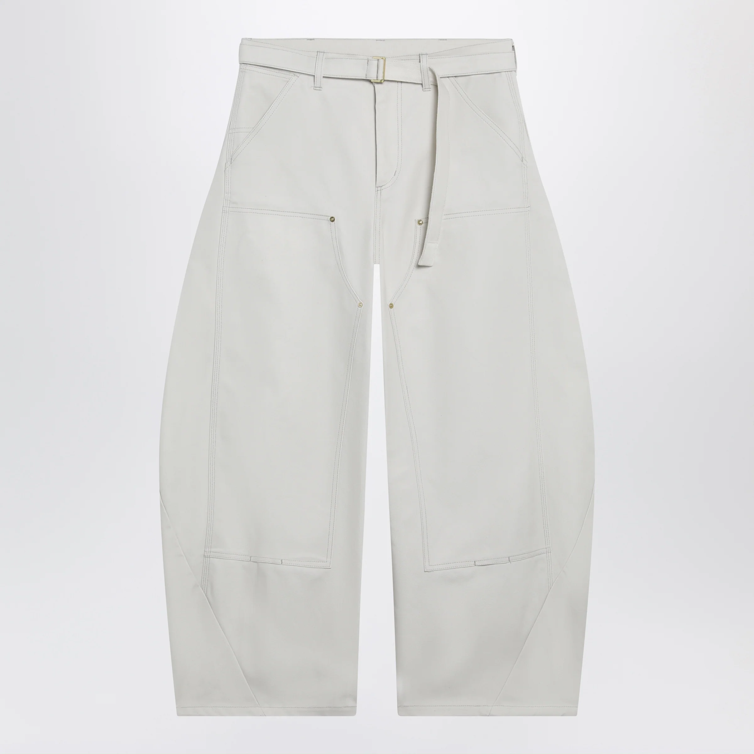 Sacai x Carhartt WIP Ivory rounded cargo pants in cotton