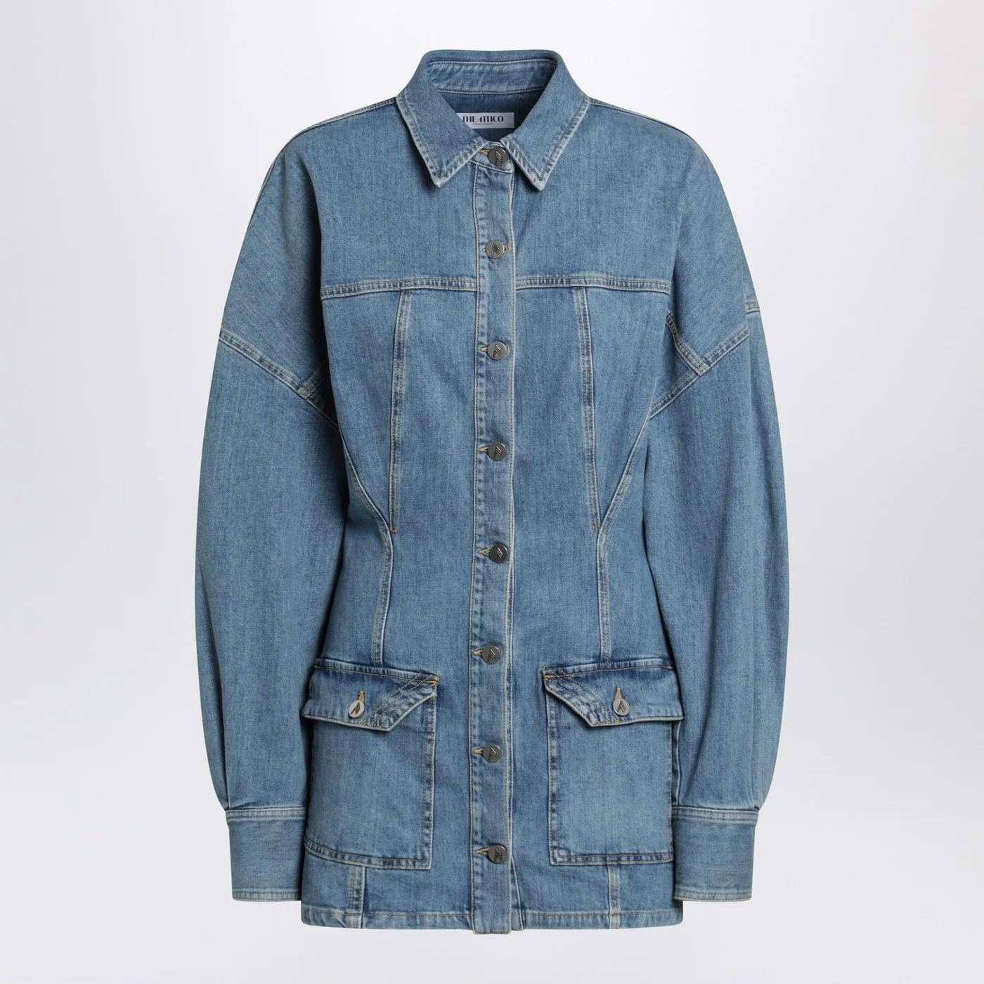 The Attico Light blue denim mini dress