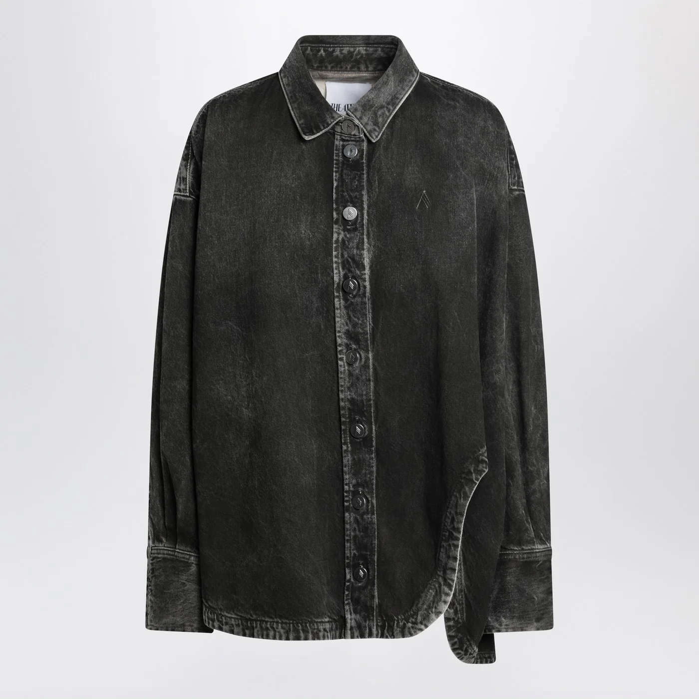 The Attico Black washed denim shirt