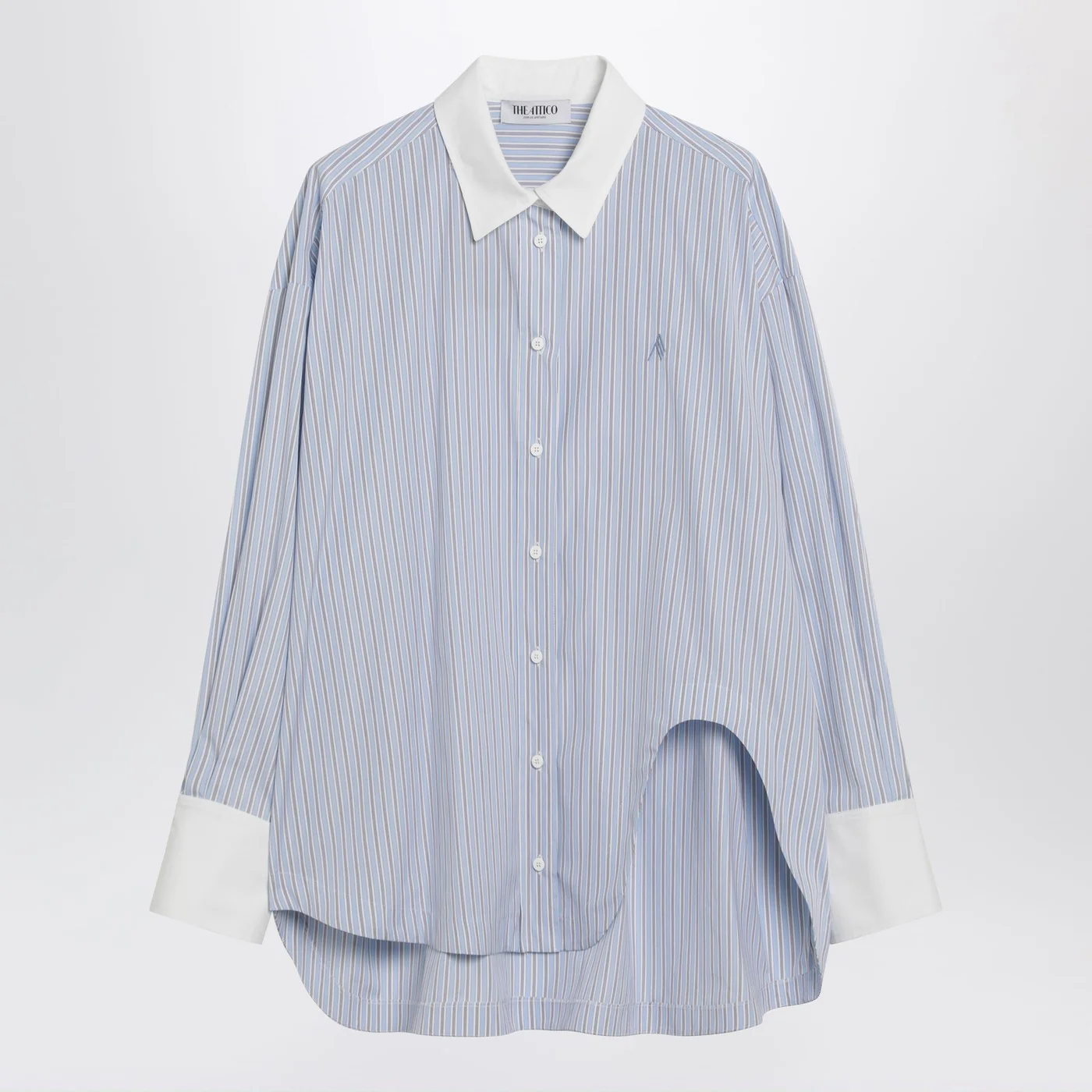 The Attico Light blue/white striped shirt