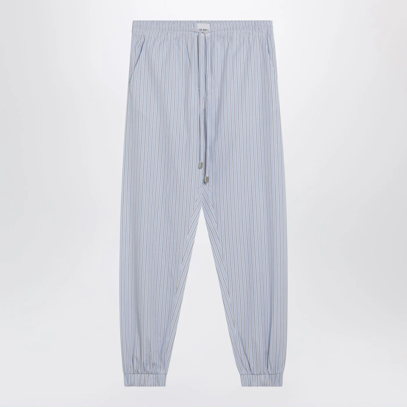 The Attico Light blue/white striped trousers