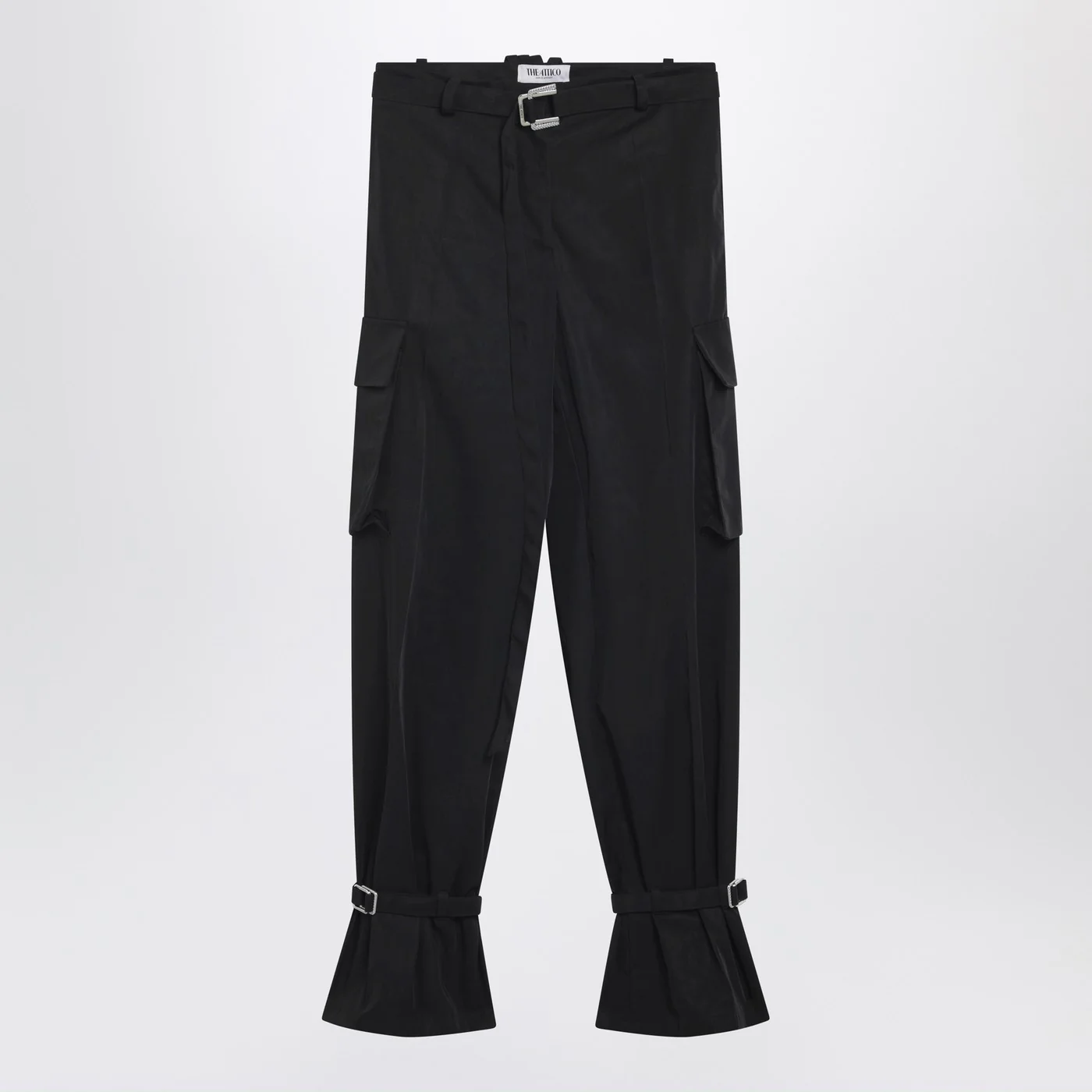 The Attico Black nylon trousers
