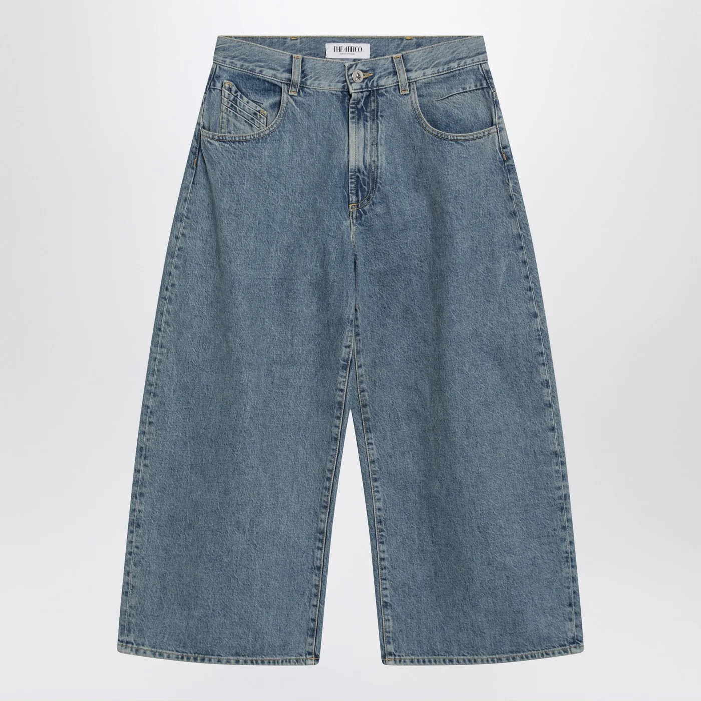 The Attico Light blue cropped jeans