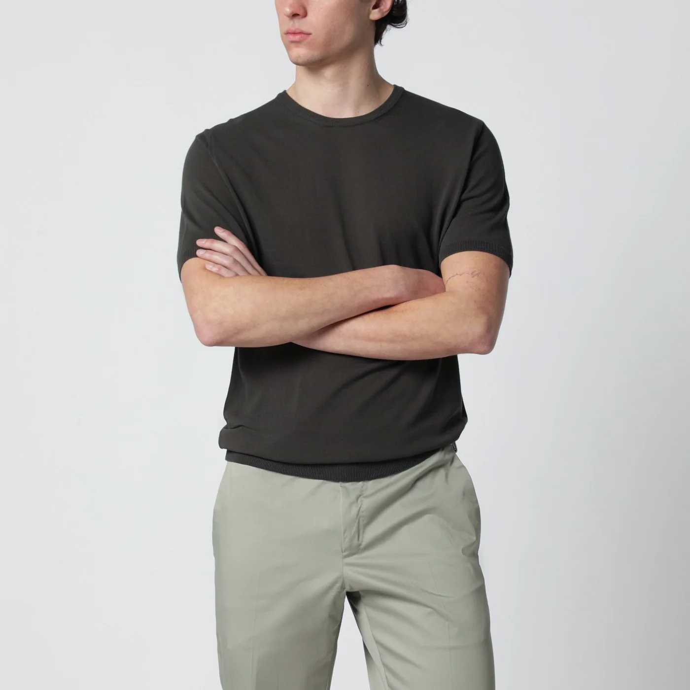 Roberto Collina Brown cotton knit