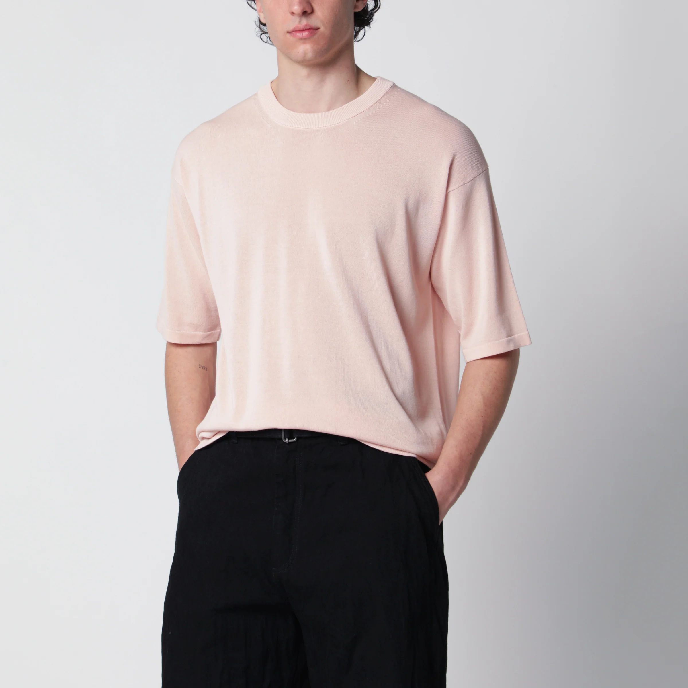 Roberto Collina Pink cotton knit T-shirt
