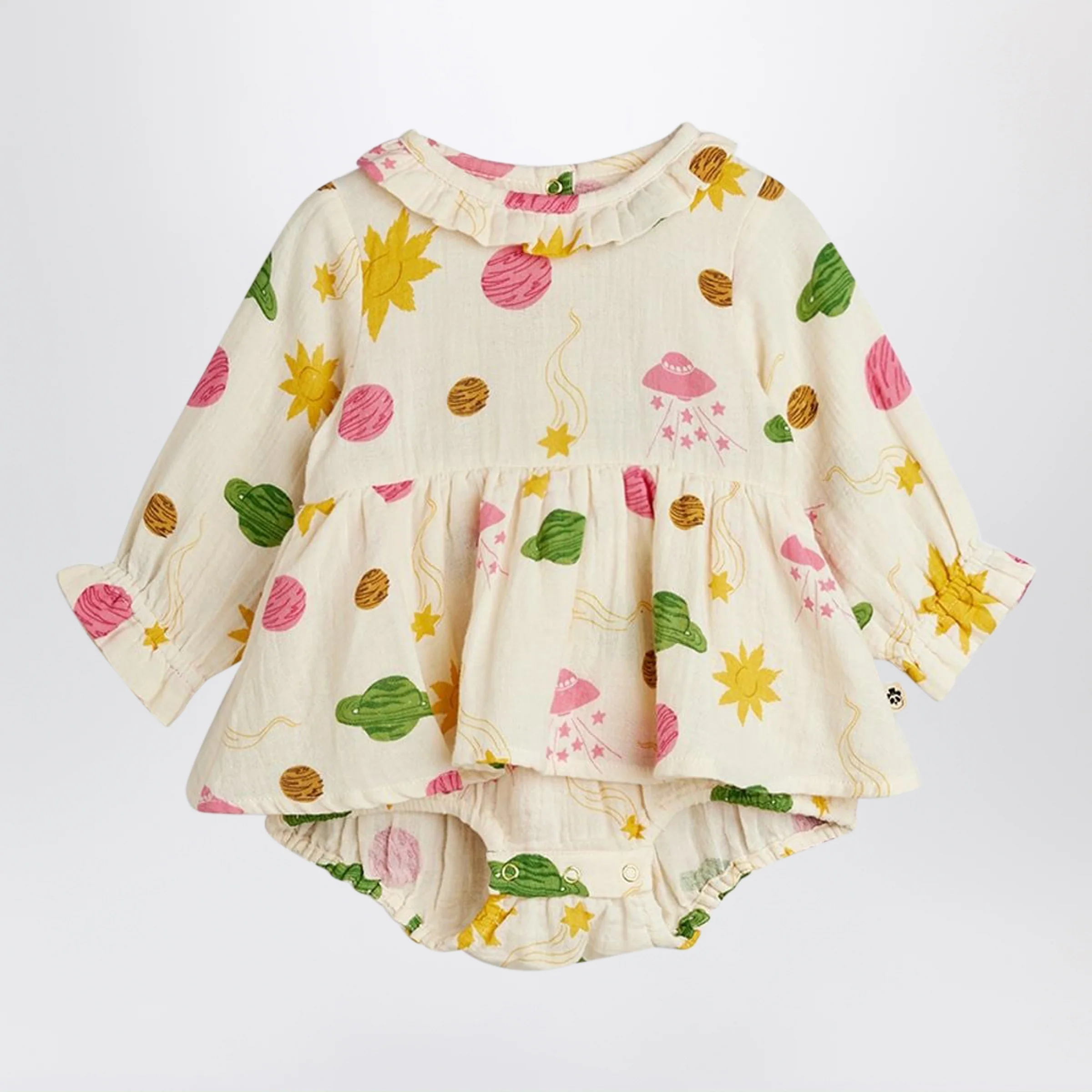 Mini Rodini Muslin bodysuit with space print