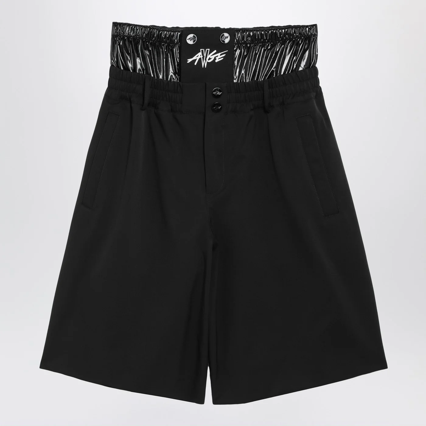 Moncler X A$AP Rocky Black nylon blend Bermuda shorts
