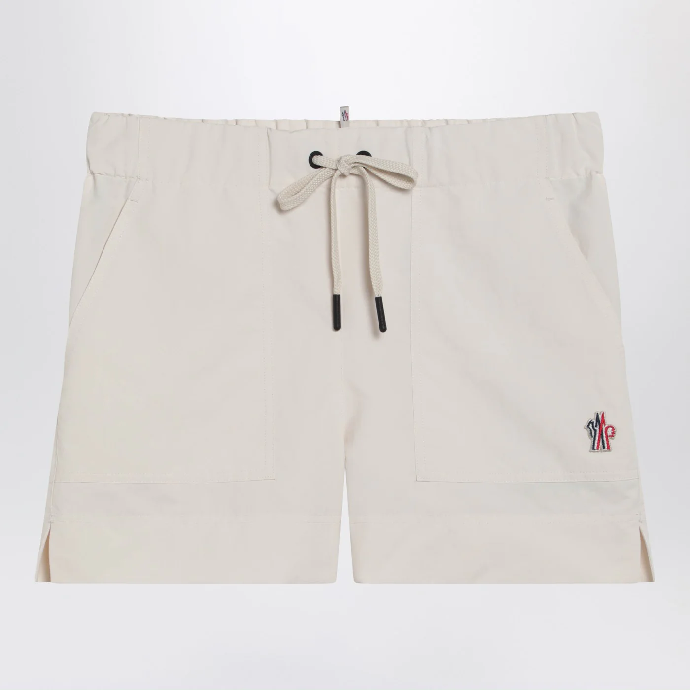 Moncler Grenoble Beige technical froissé shorts