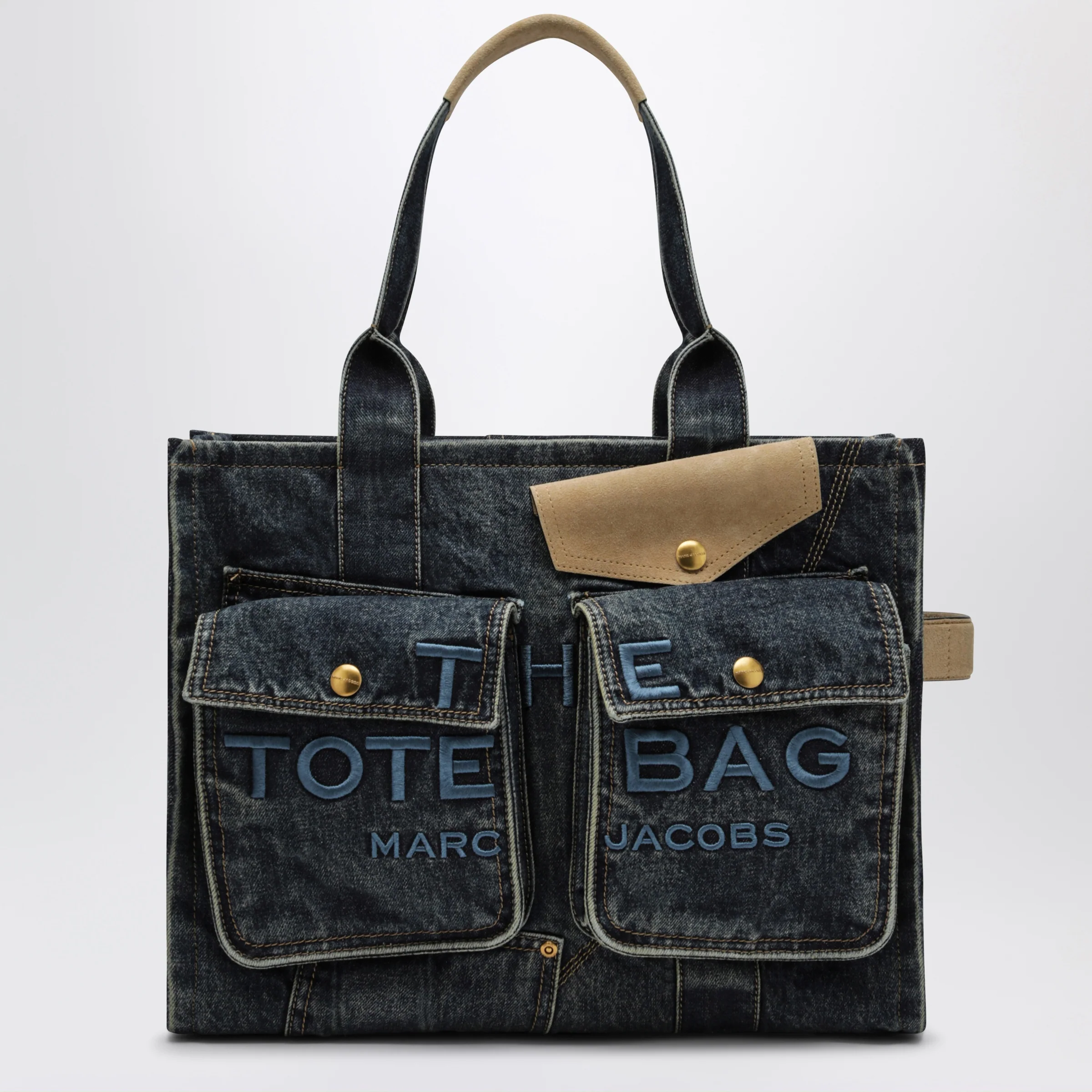 Marc Jacobs The Cargo Tote Bag large in denim and suede