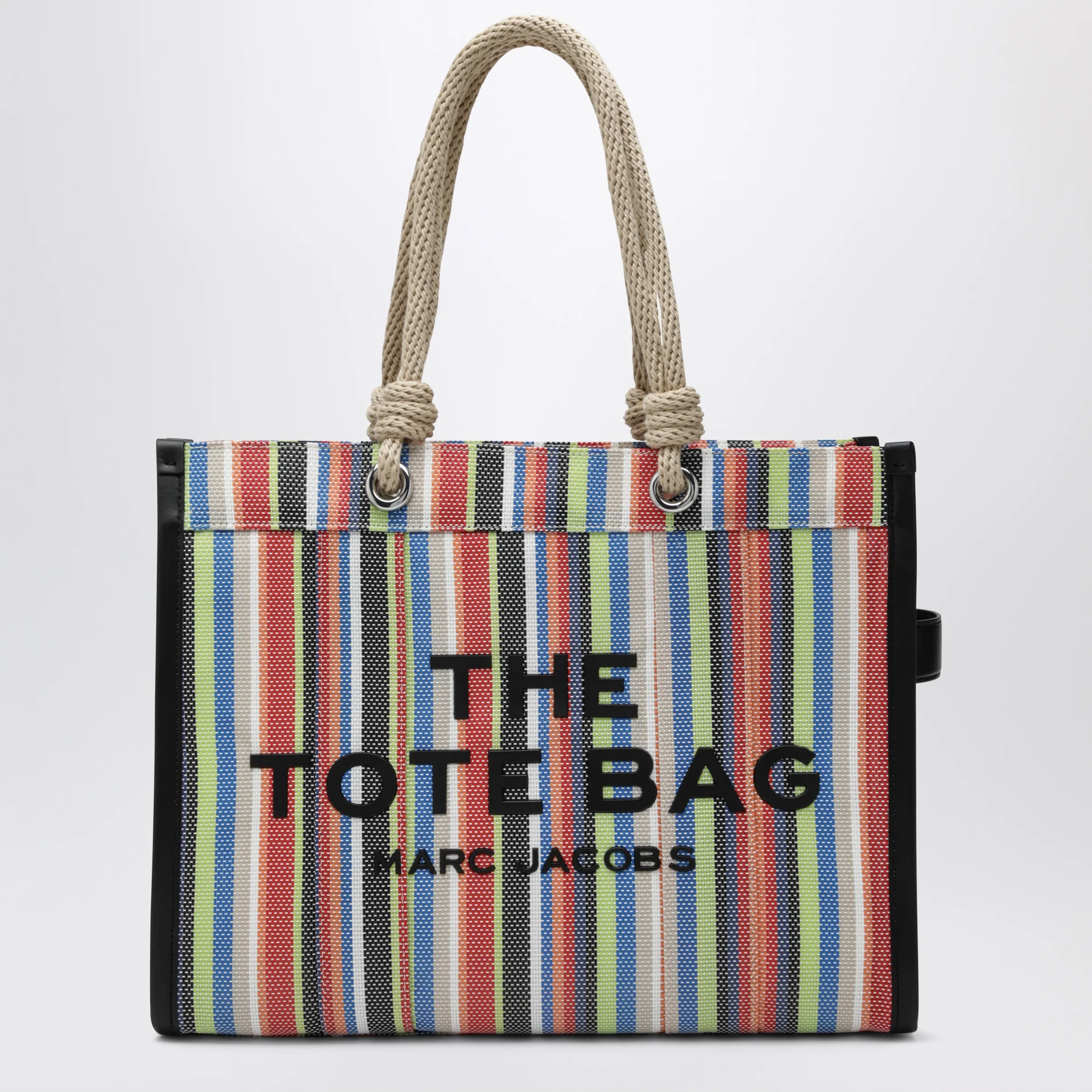 Marc Jacobs Large rainbow-striped mesh tote bag