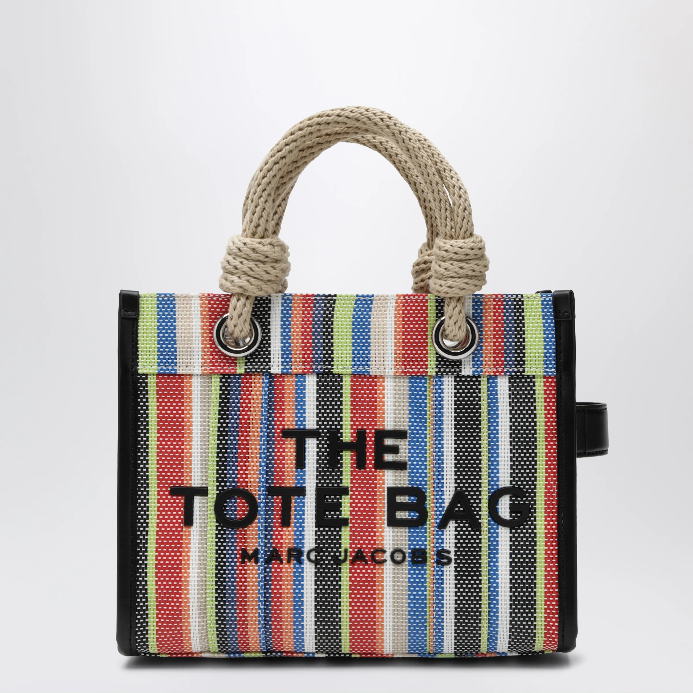Marc Jacobs Small rainbow-striped mesh tote bag