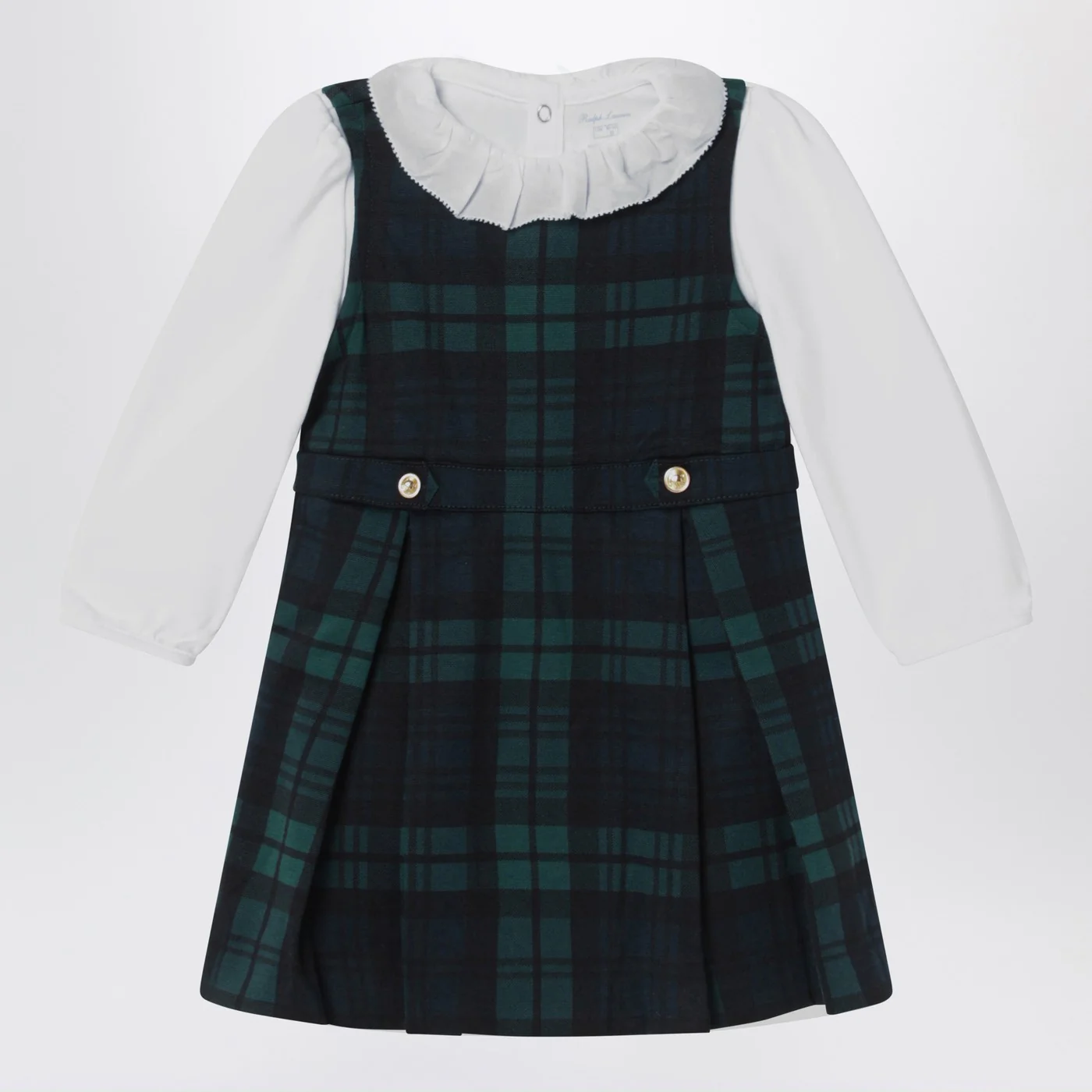 Polo Ralph Lauren Dress in dark green tartan pattern