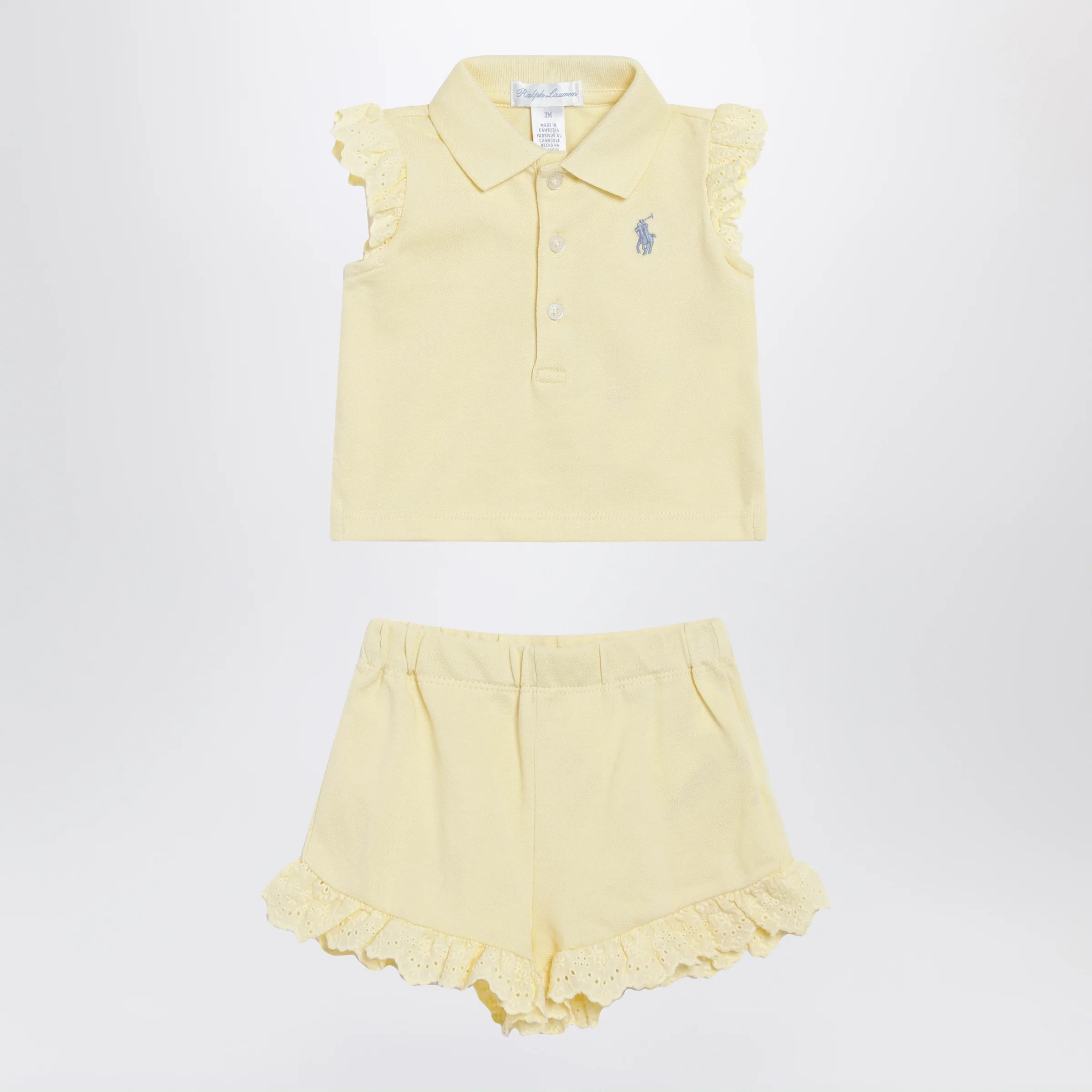 Polo Ralph Lauren Light yellow two-piece cotton set