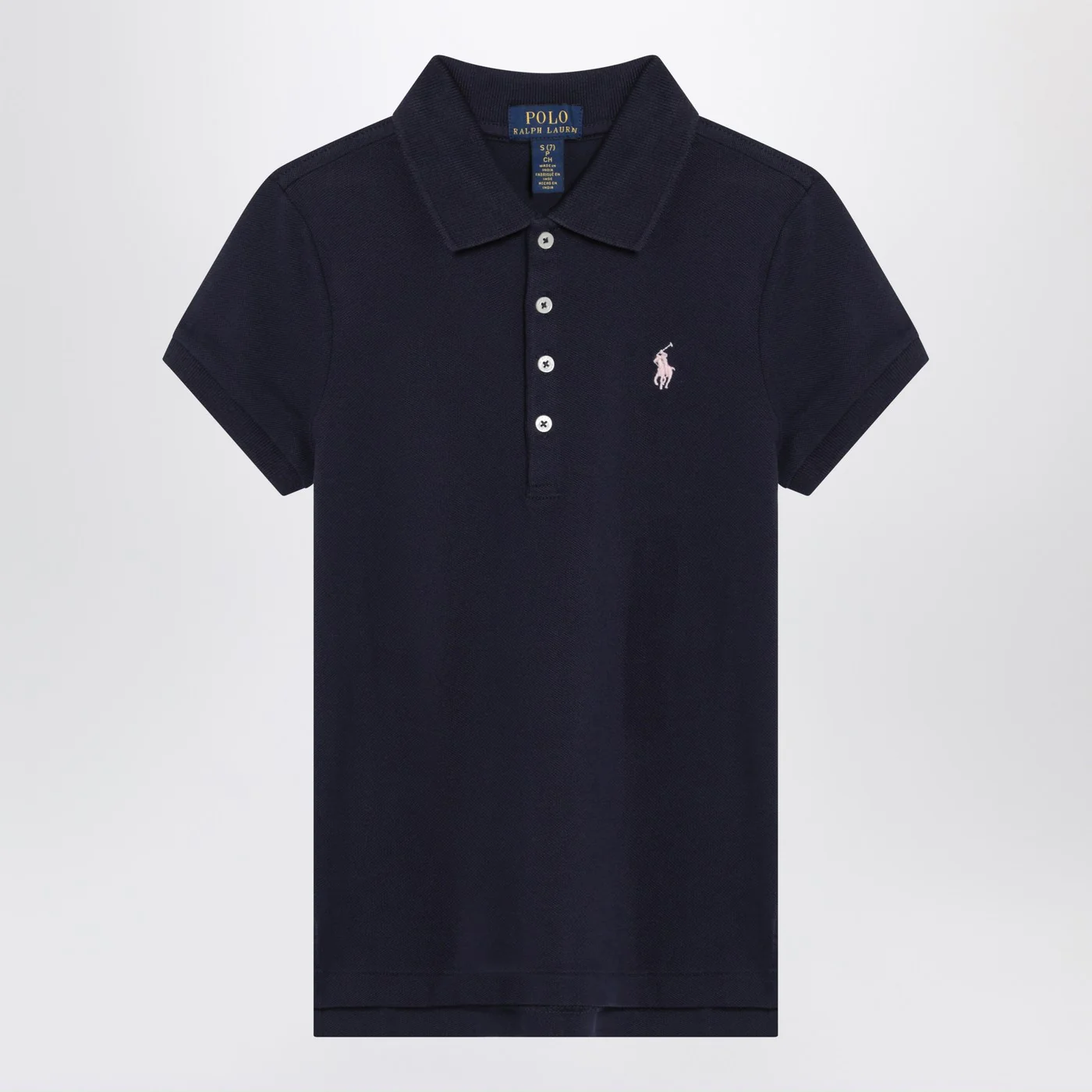 Polo Ralph Lauren Navy blue cotton polo shirt with embroidered logo
