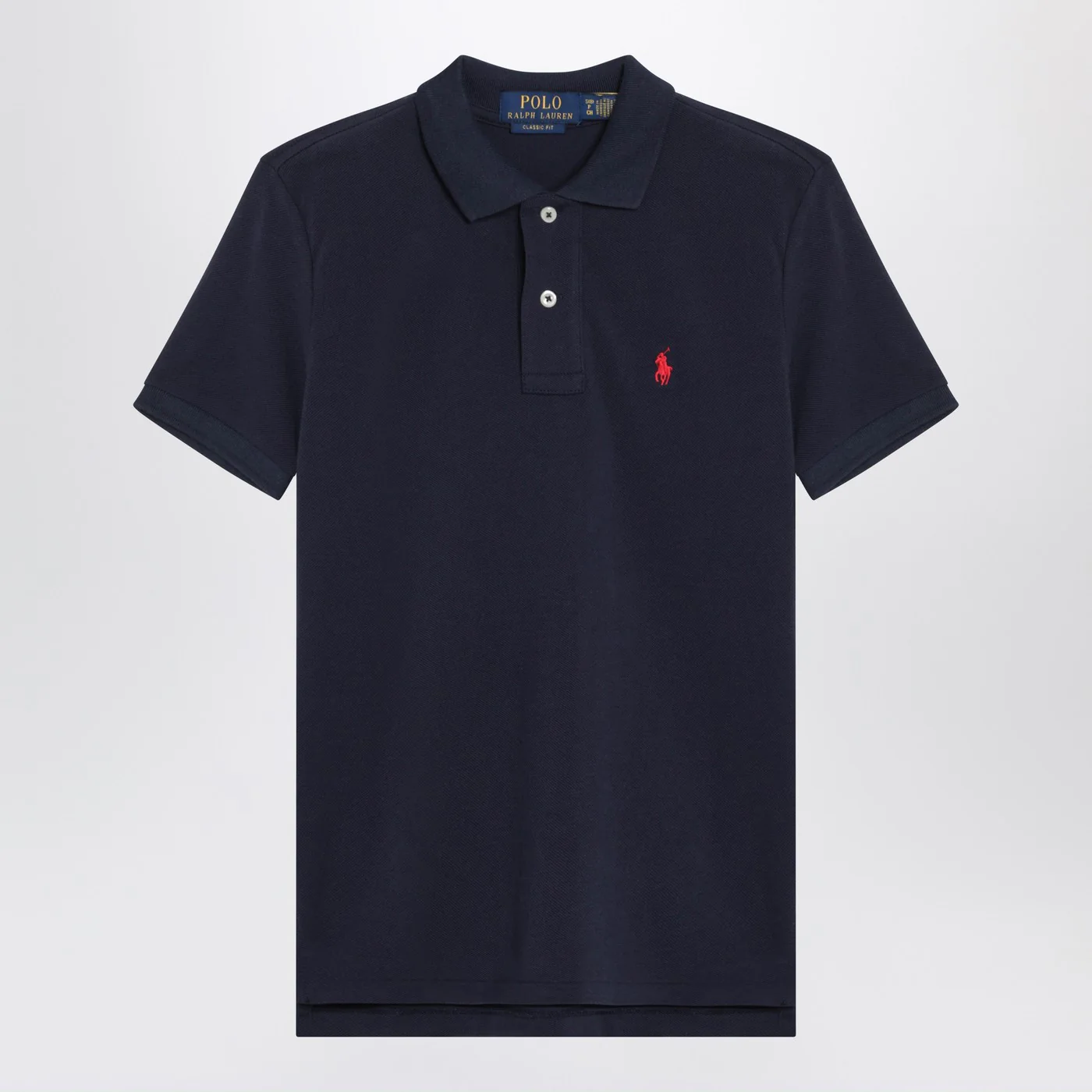 Polo Ralph Lauren Navy blue cotton polo shirt with embroidered logo