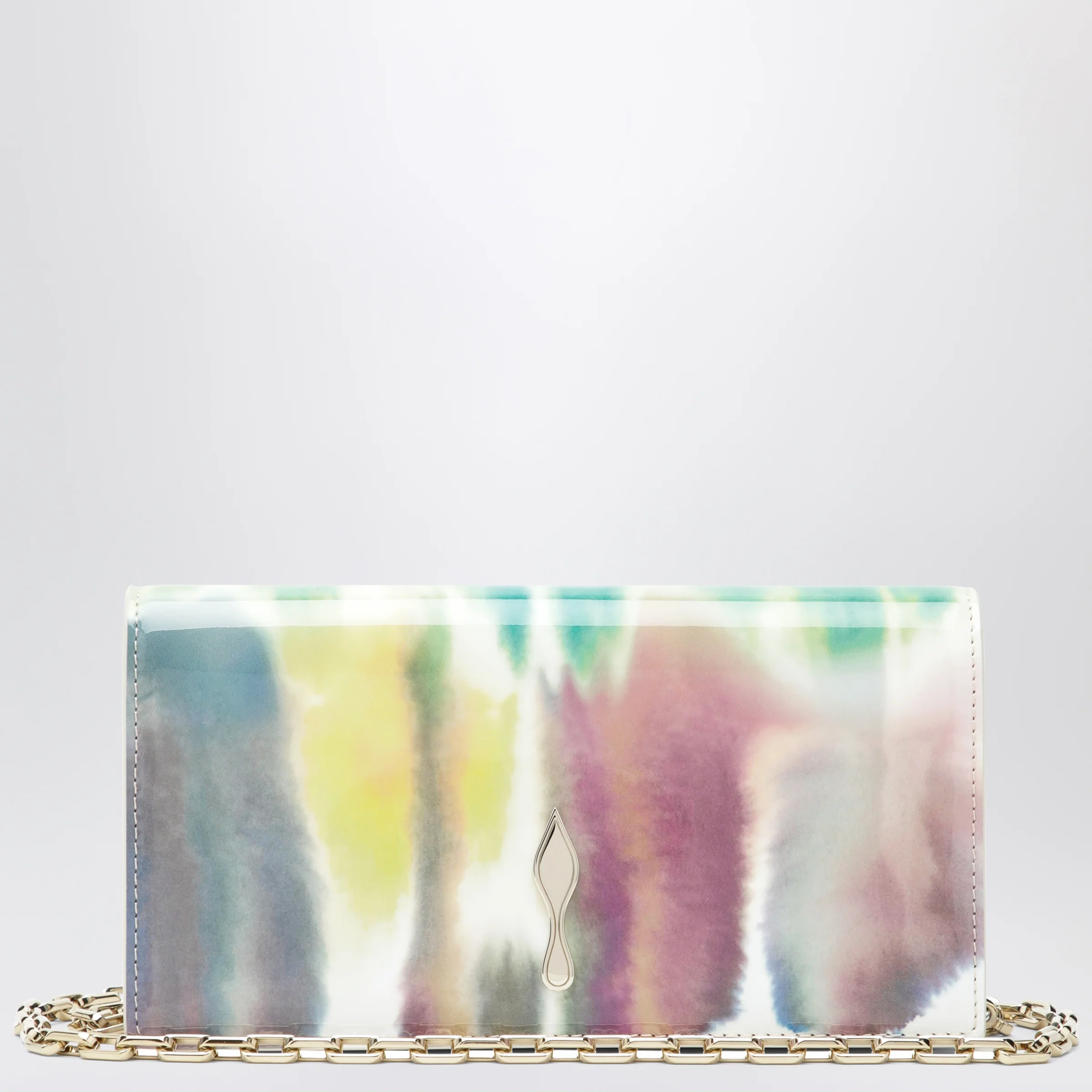 Christian Louboutin Bettina Clutch in multicoloured crepe satin