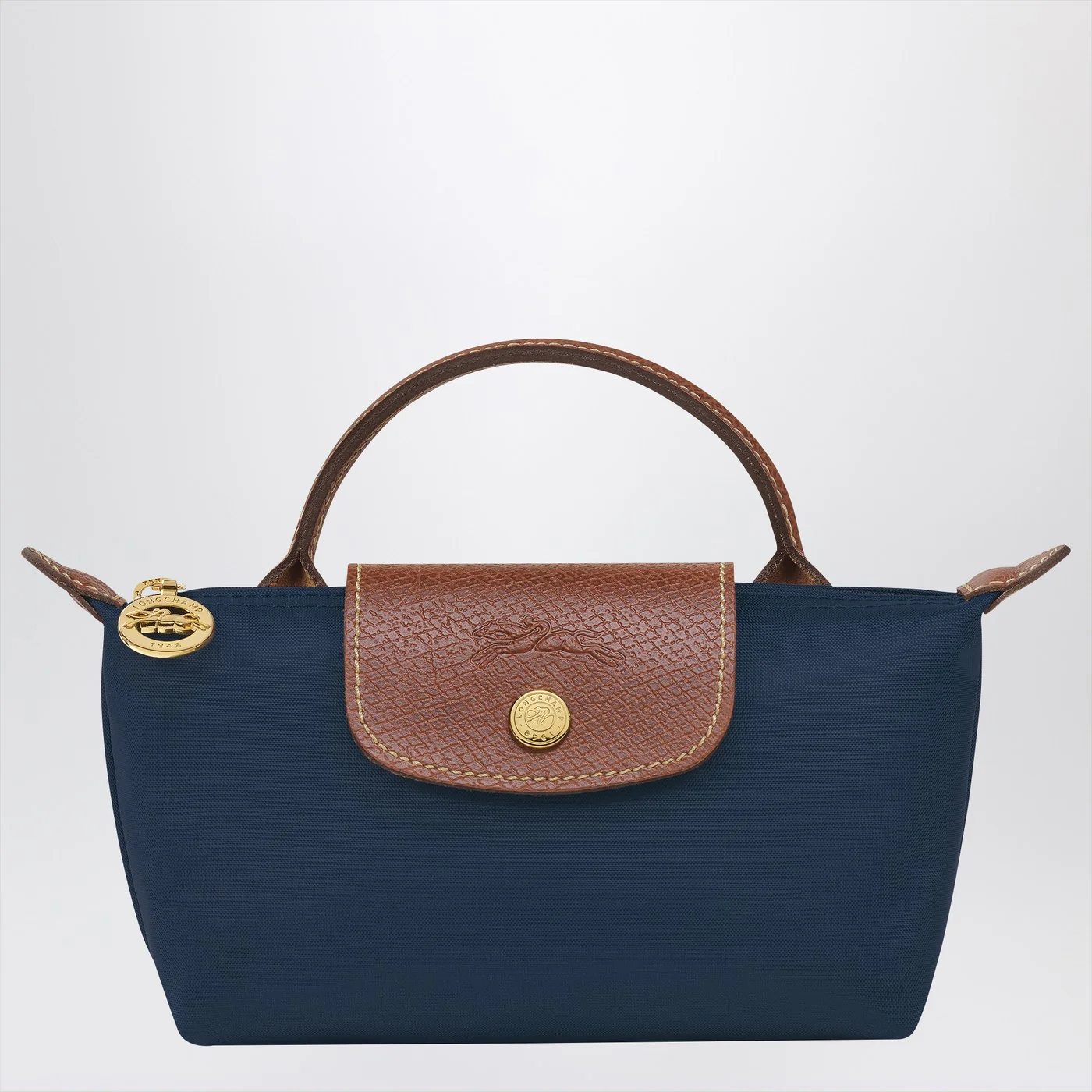 Longchamp Le Pliage Original marine coloured clutch bag